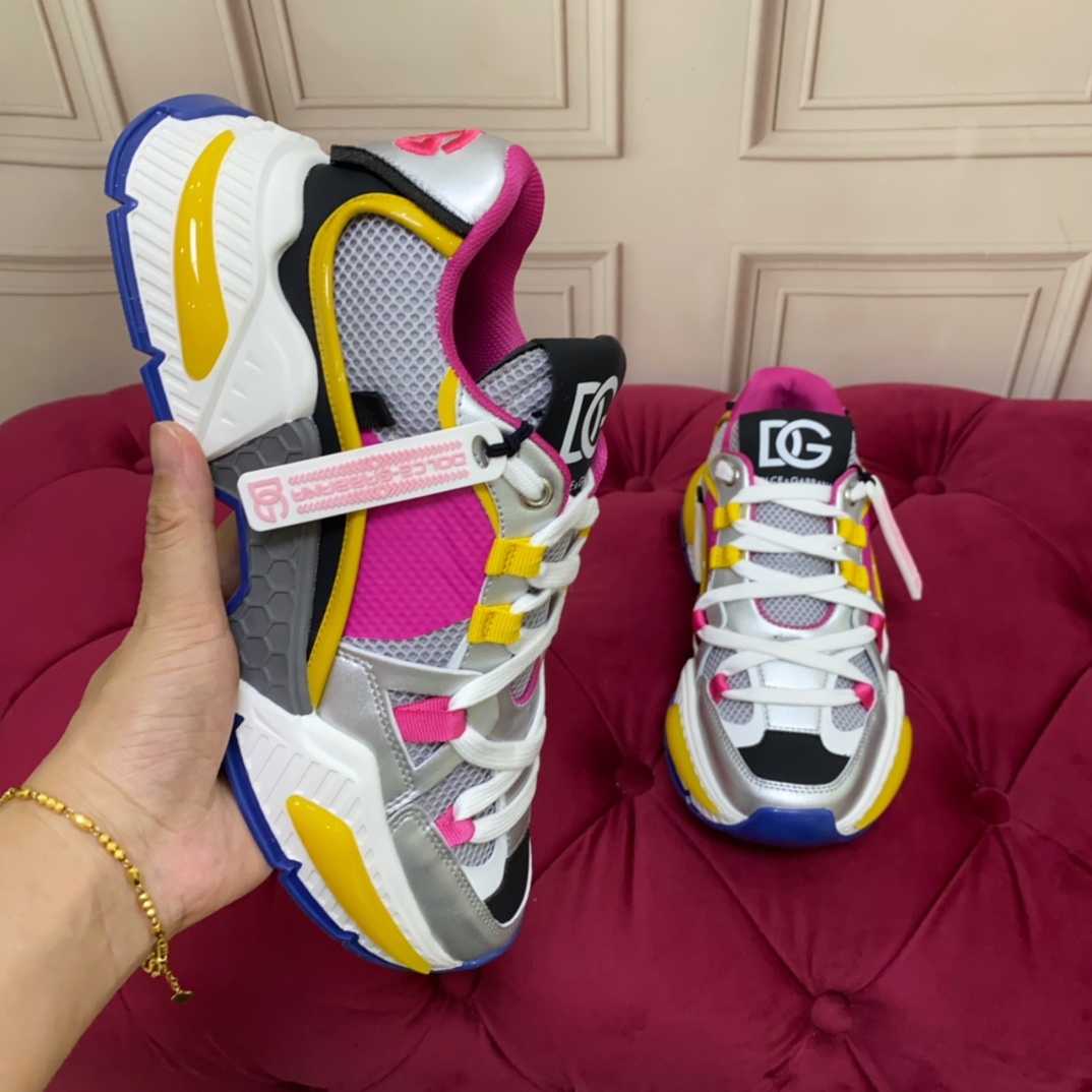 Dolce & Gabbana Mixed-material Airmaster Sneakers - FashionPlug