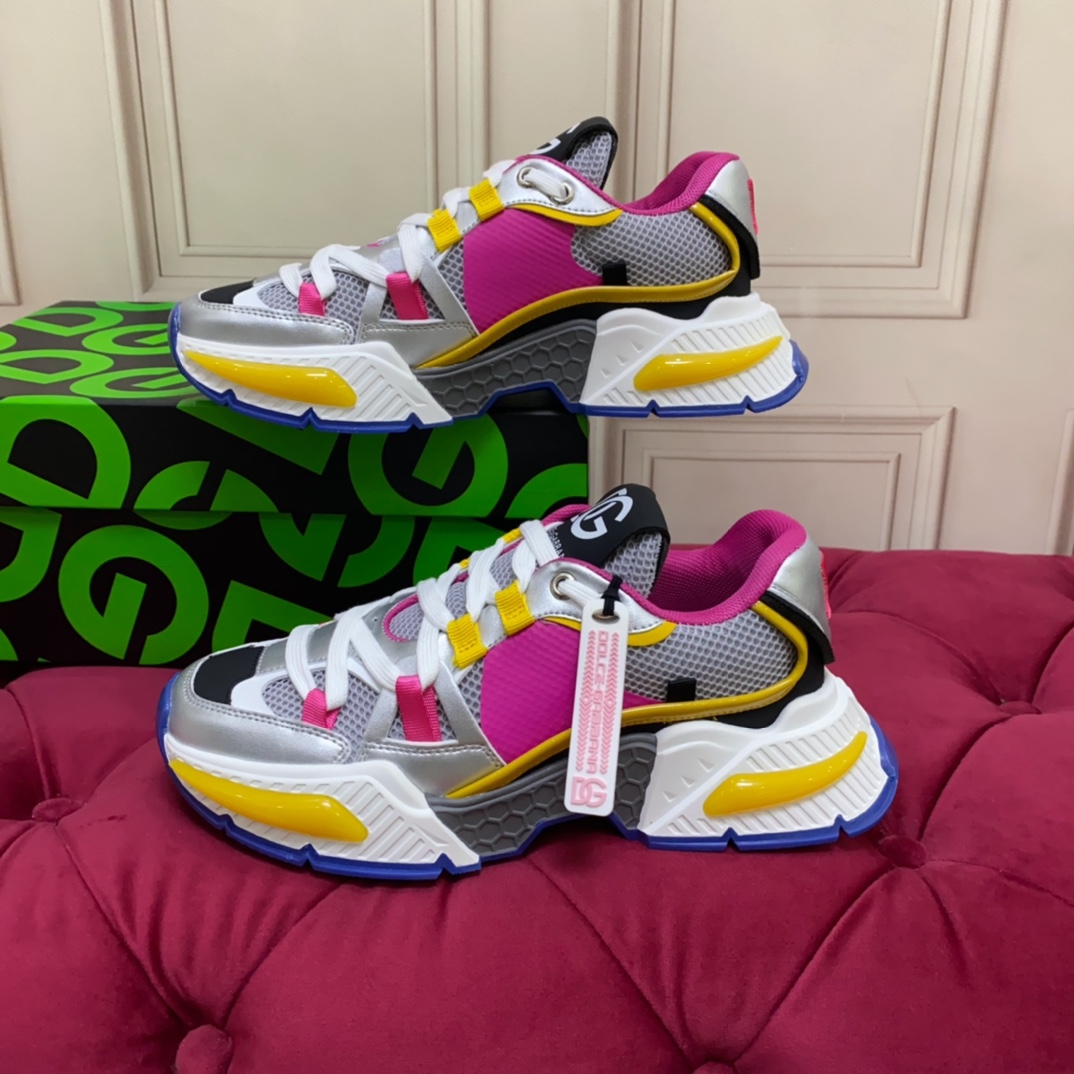 Dolce & Gabbana Mixed-material Airmaster Sneakers - FashionPlug
