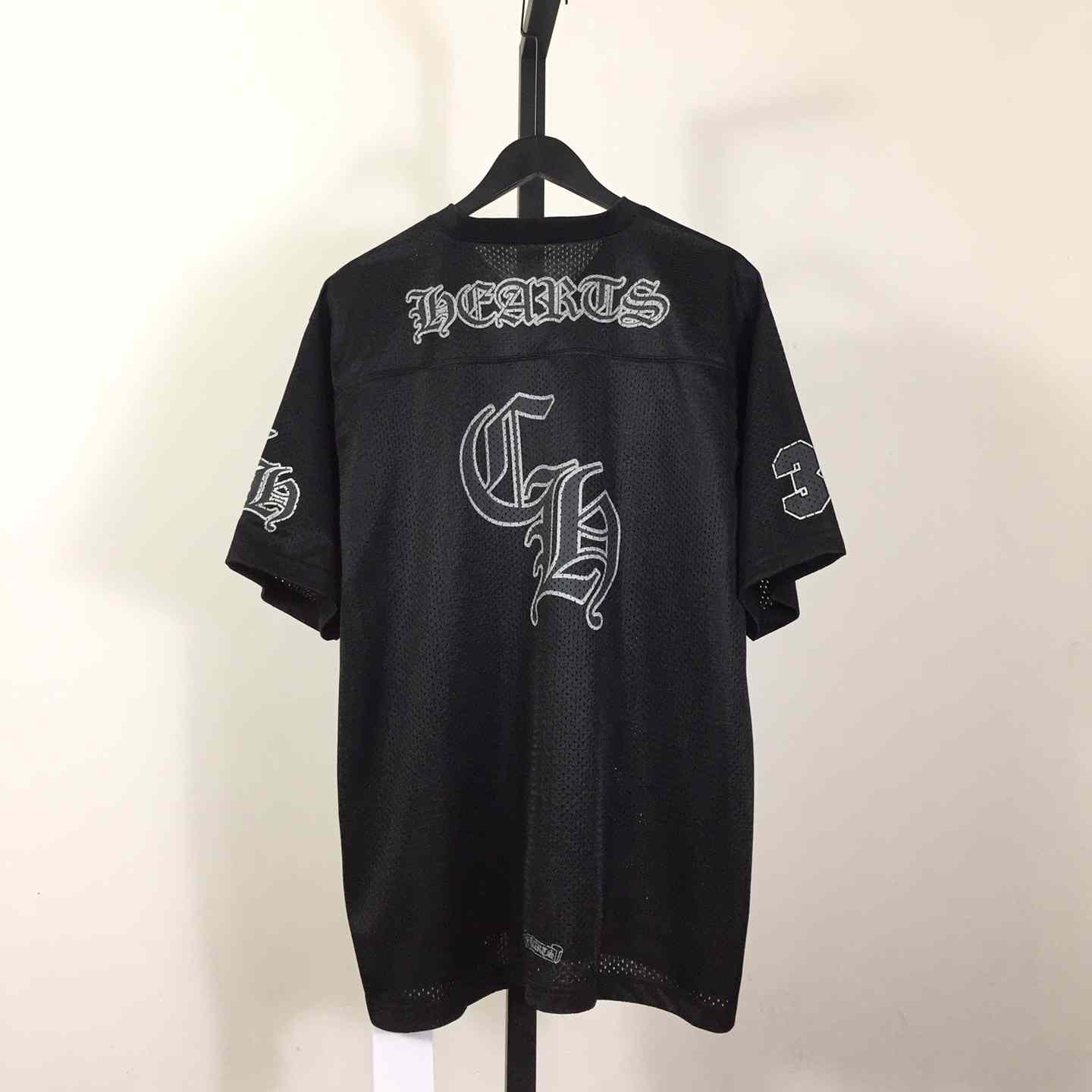 Chrome Heart Sports Mesh Warm Up Jersey Black - FashionPlug