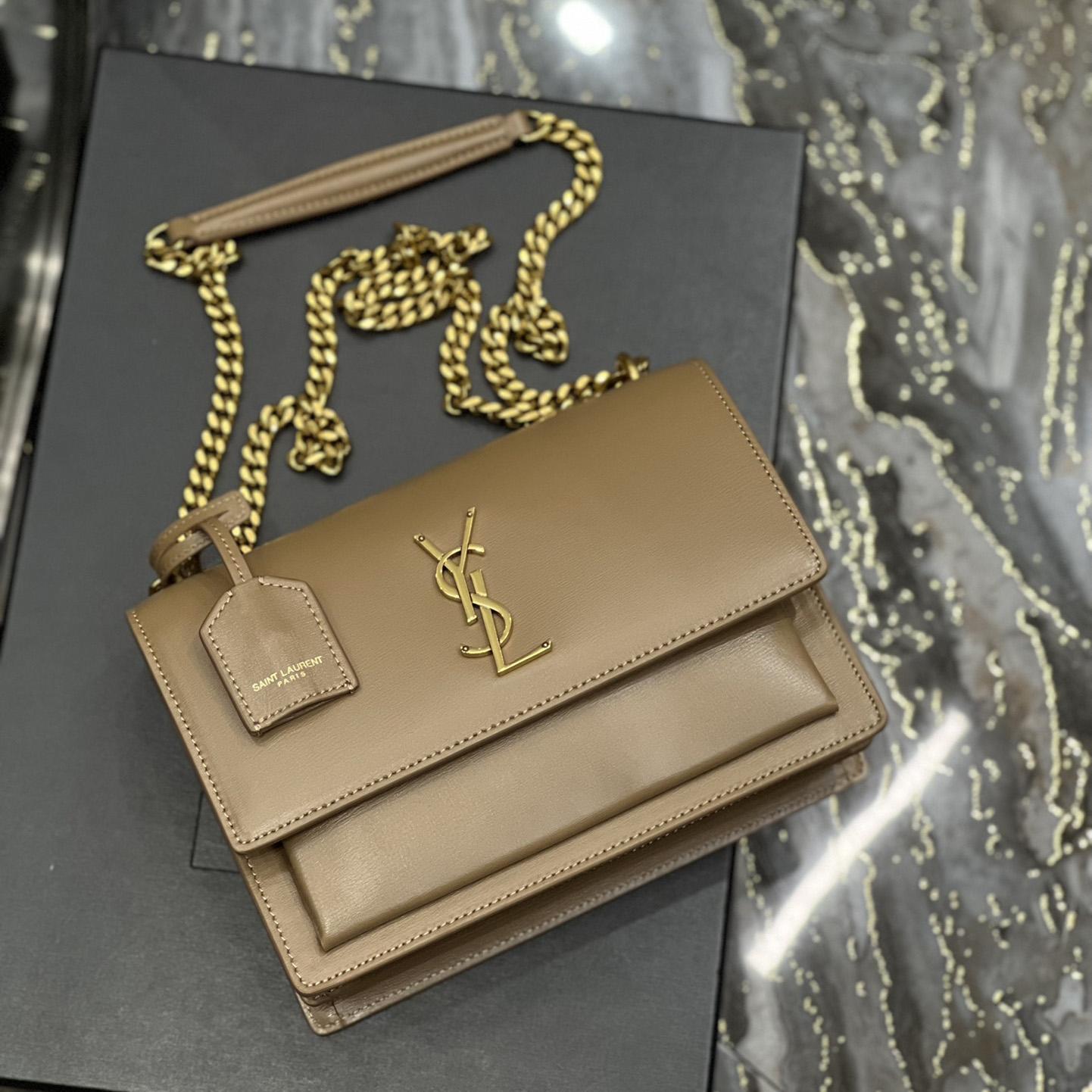 Saint Laurent Women Sunset Medium Leather Shoulder Bag （22x8x16 cm） - FashionPlug
