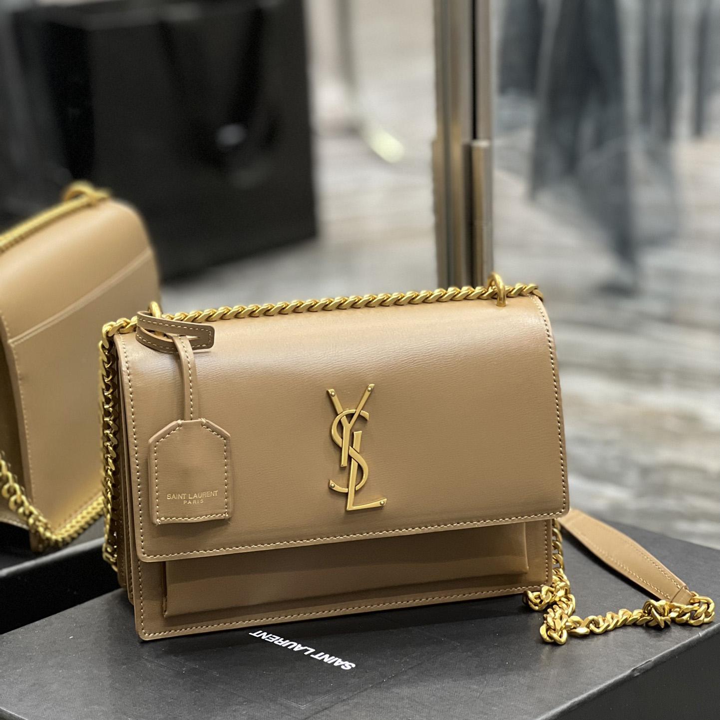 Saint Laurent Women Sunset Medium Leather Shoulder Bag （22x8x16 cm） - FashionPlug