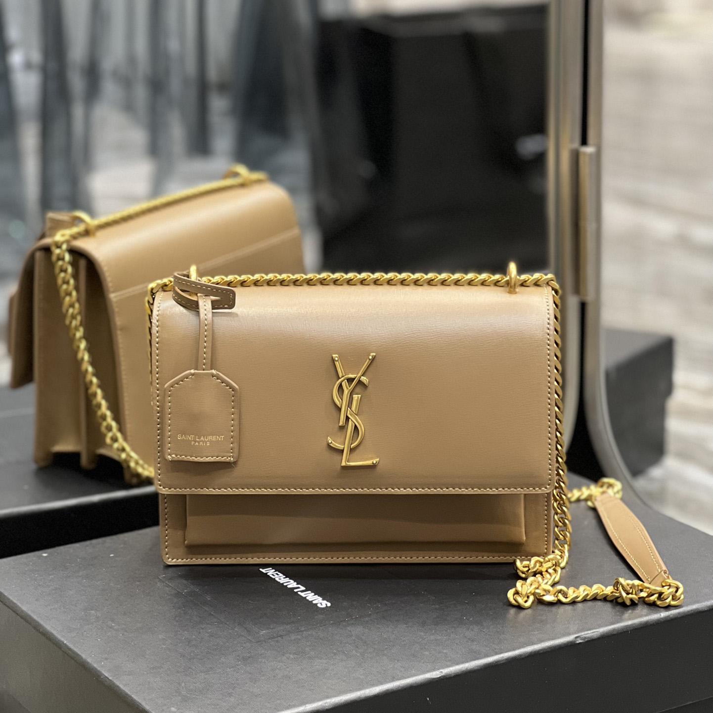 Saint Laurent Women Sunset Medium Leather Shoulder Bag （22x8x16 cm） - FashionPlug