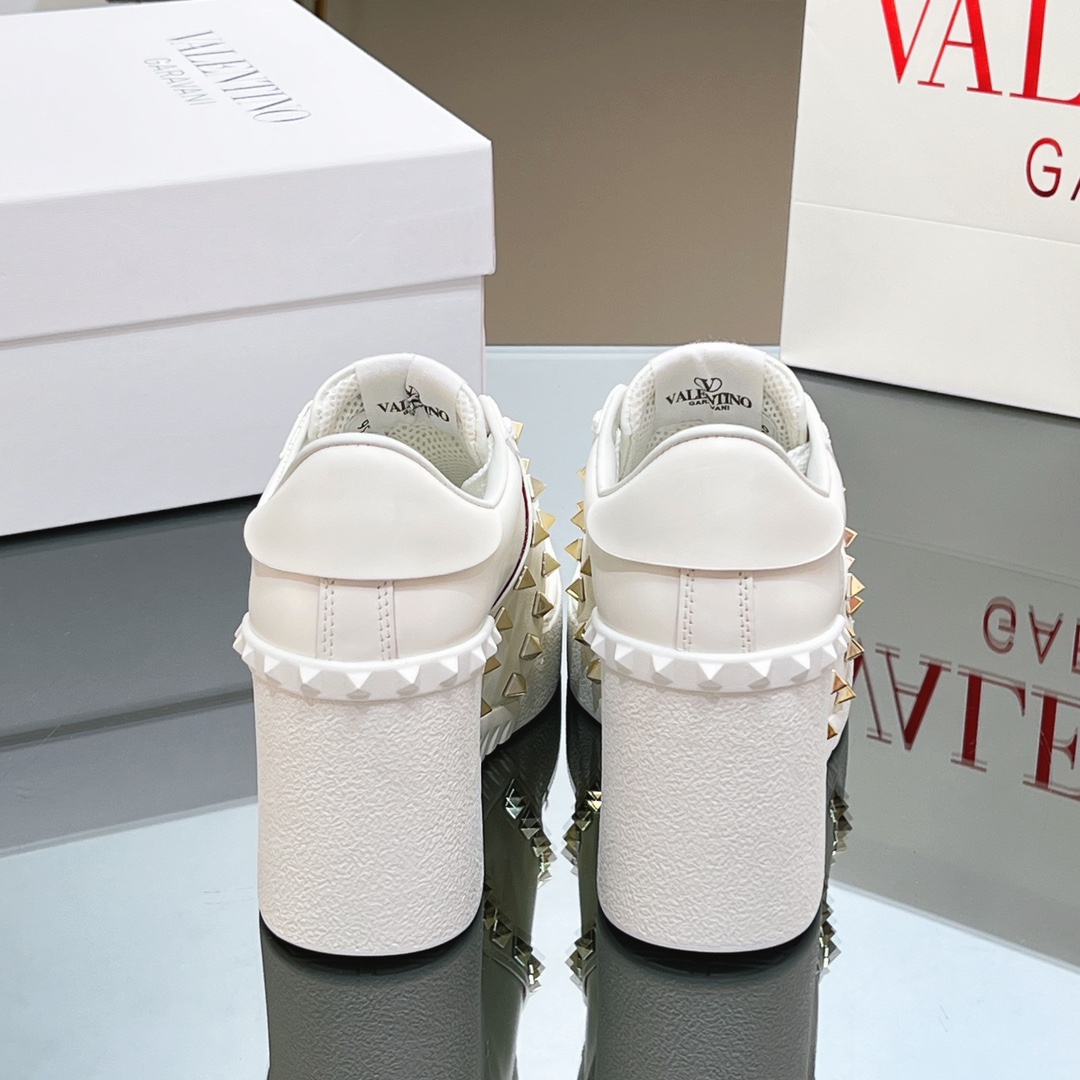 Valenti Open Disco Wedge Sneaker In Calfskin  85mm - FashionPlug