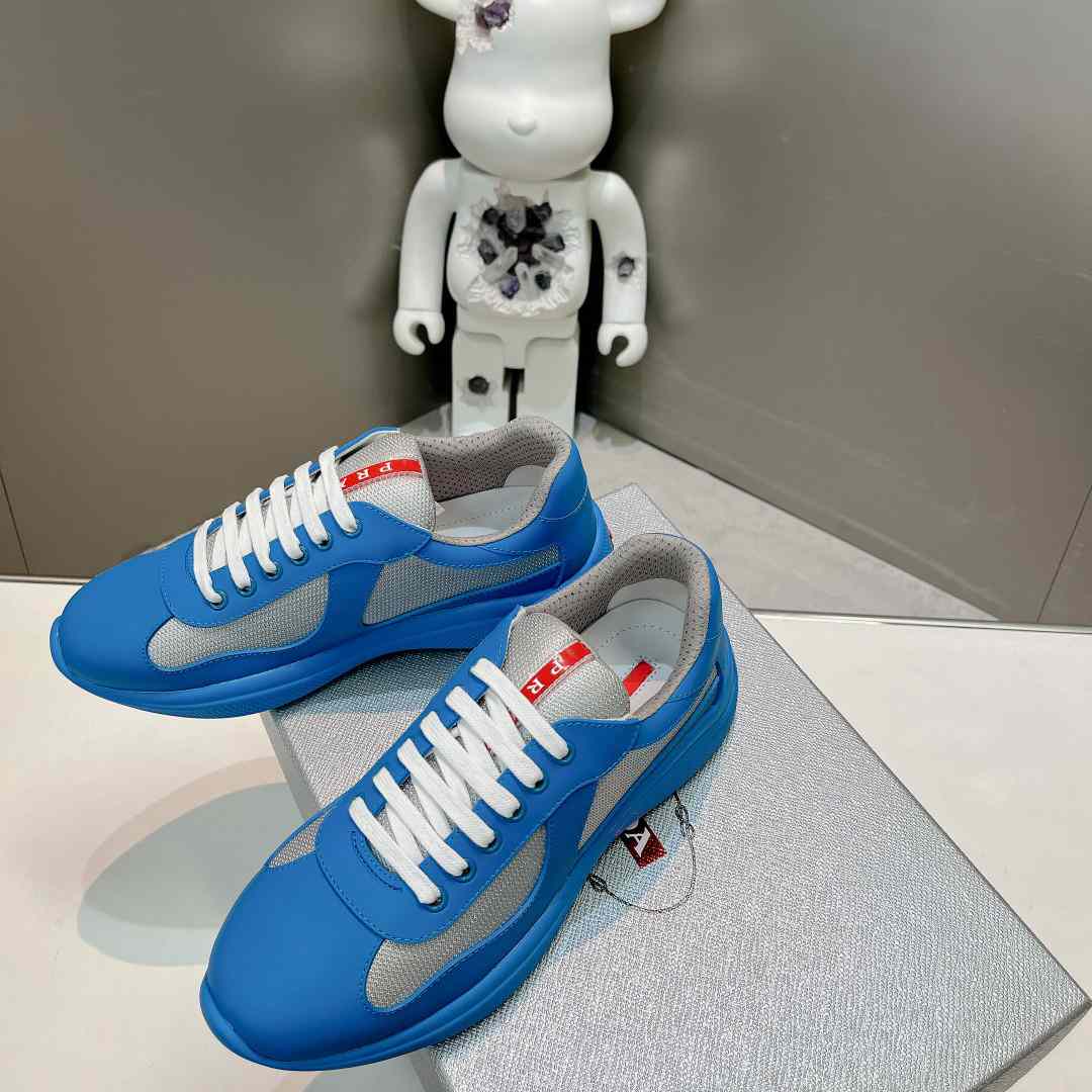 Prada America's Cup Soft Rubber And Bike Fabric Sneakers - FashionPlug