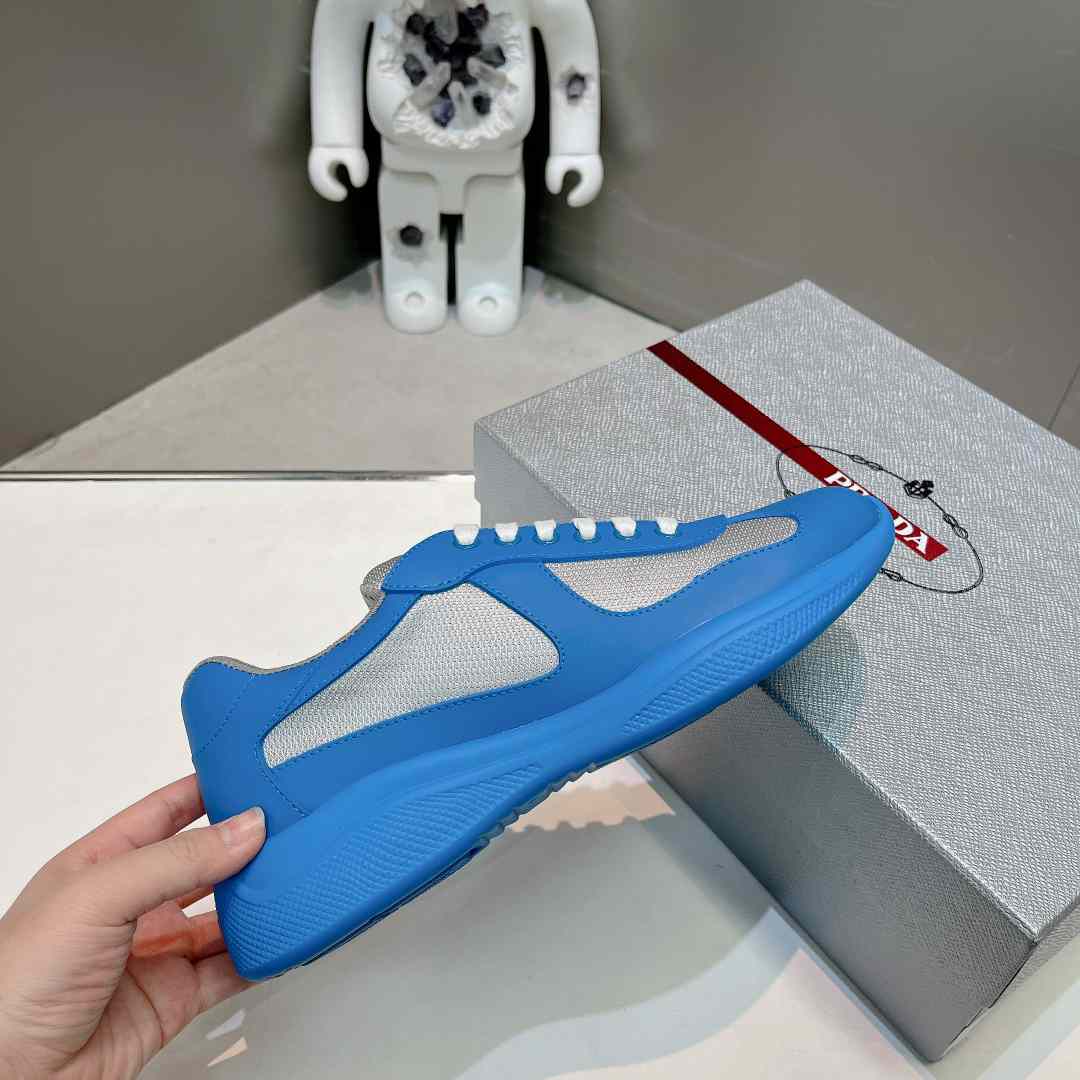Prada America's Cup Soft Rubber And Bike Fabric Sneakers - FashionPlug