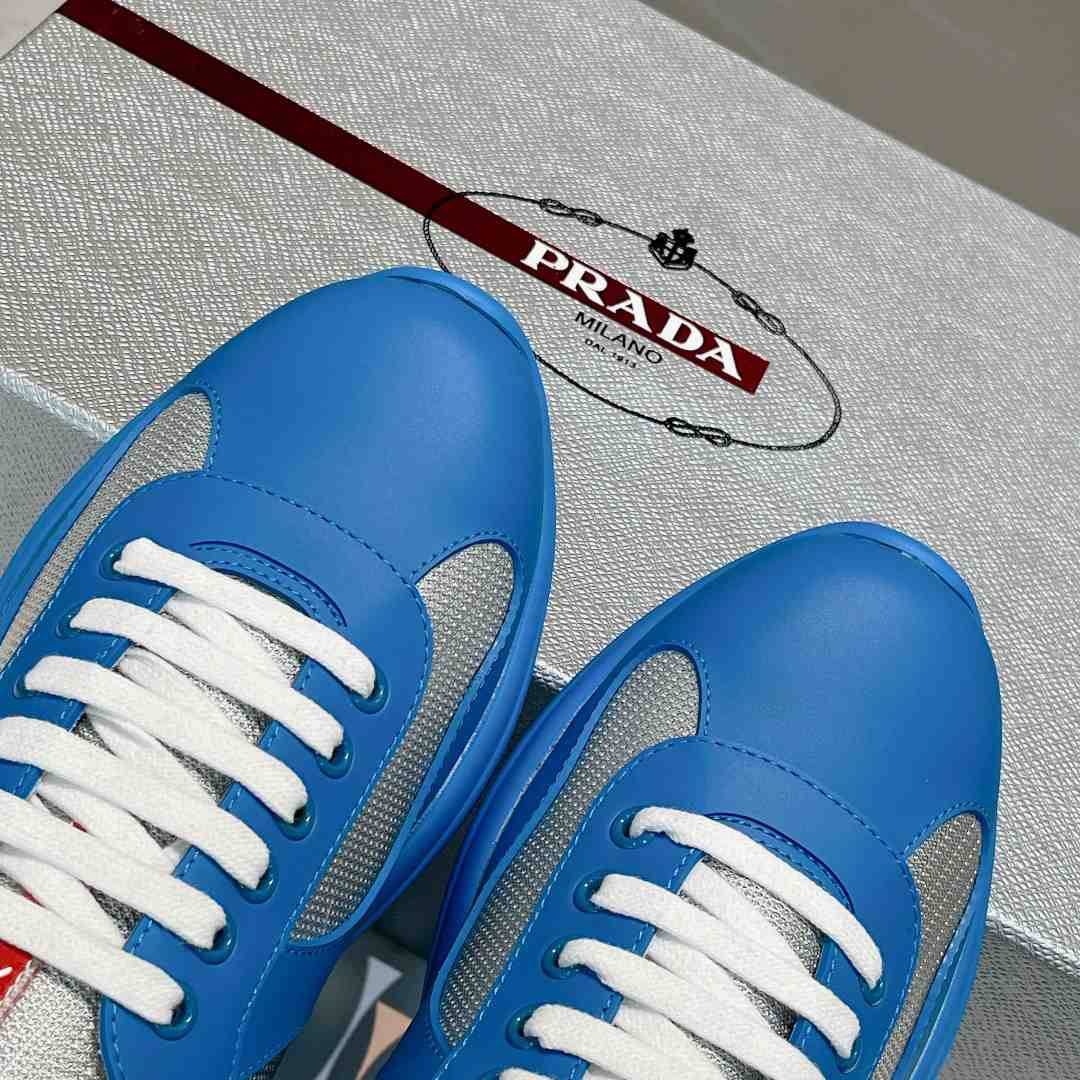 Prada America's Cup Soft Rubber And Bike Fabric Sneakers - FashionPlug