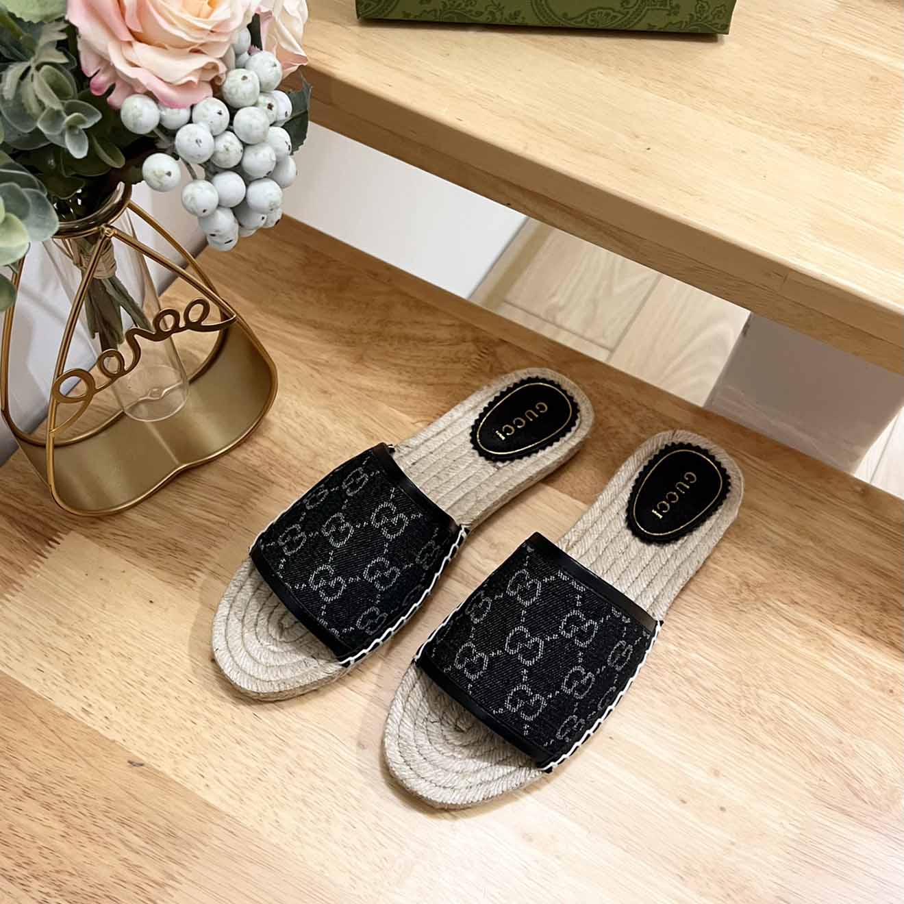 Gucci Women's Slide Espadrille  - FashionPlug