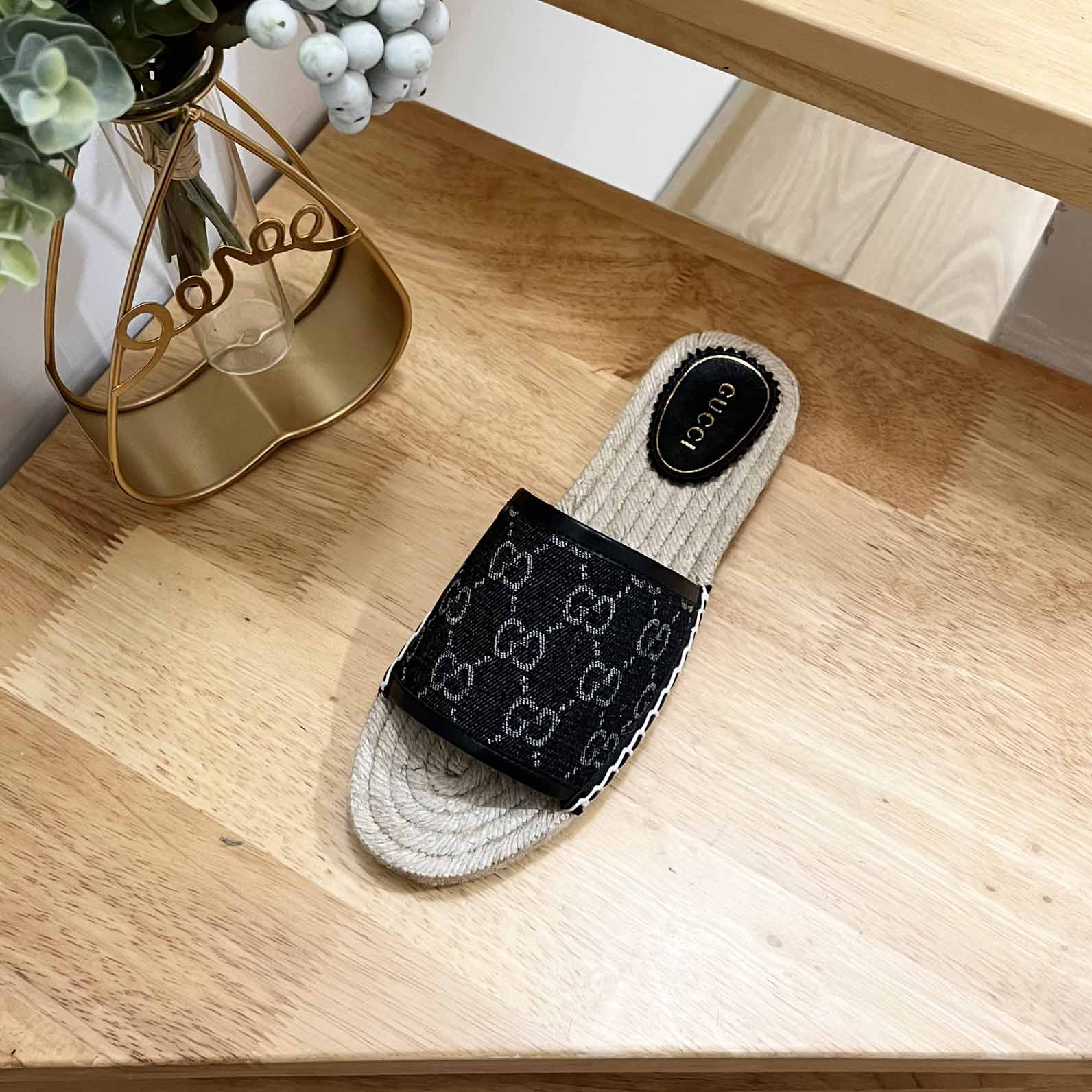Gucci Women's Slide Espadrille  - FashionPlug