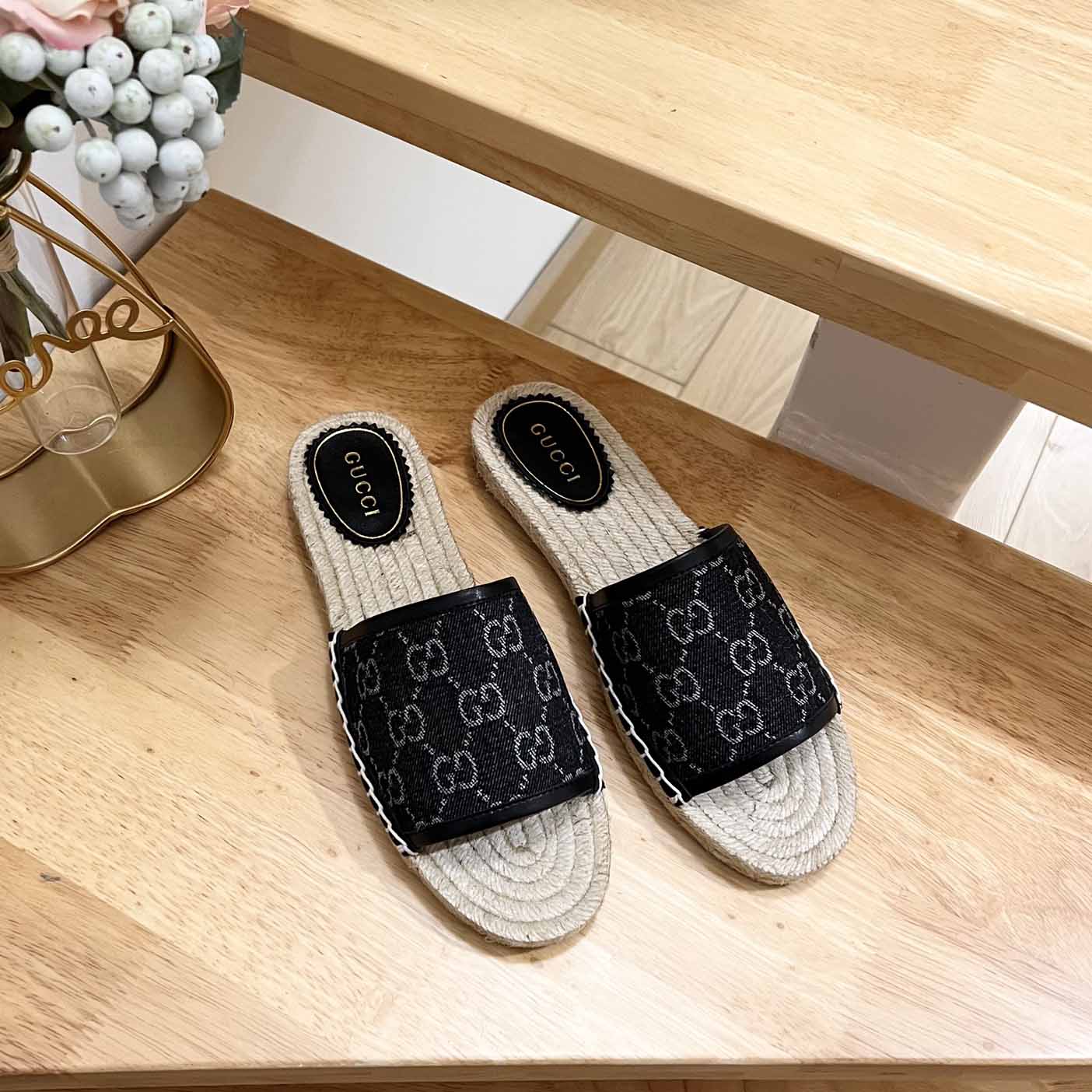 Gucci Women's Slide Espadrille  - FashionPlug