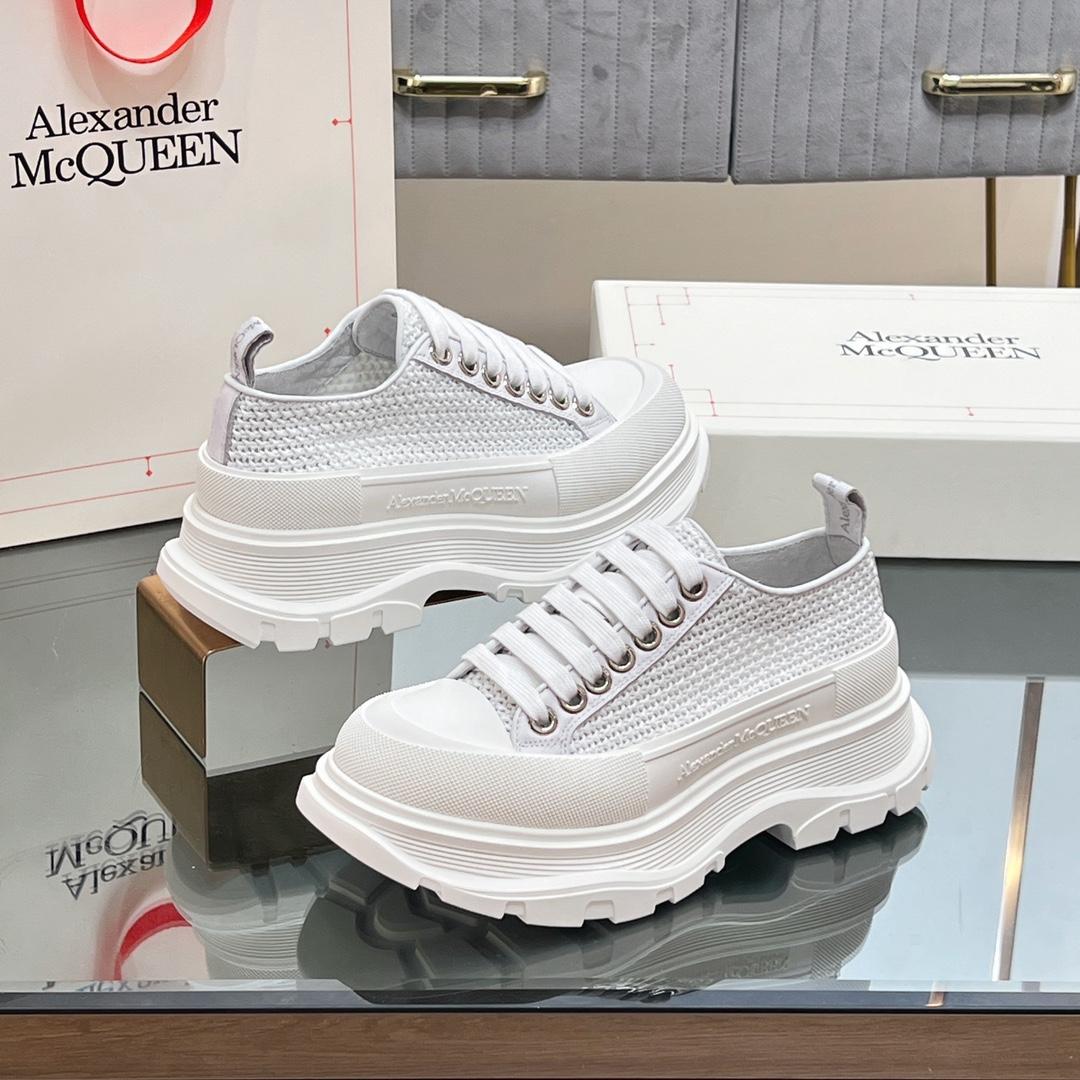 Alexander Mqueen Tread Slick Lace-up Shoes - FashionPlug