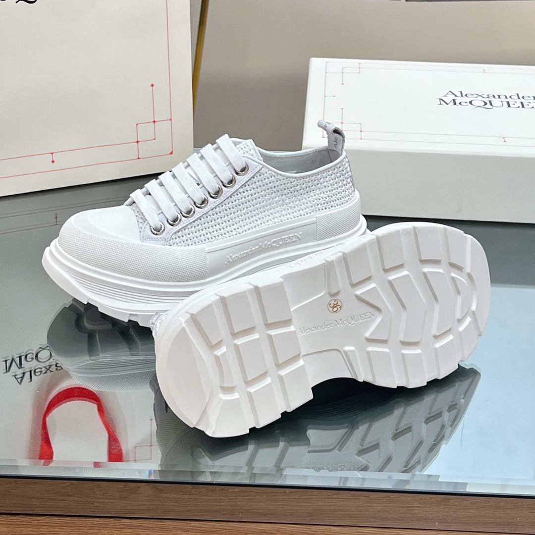 Alexander Mqueen Tread Slick Lace-up Shoes - FashionPlug