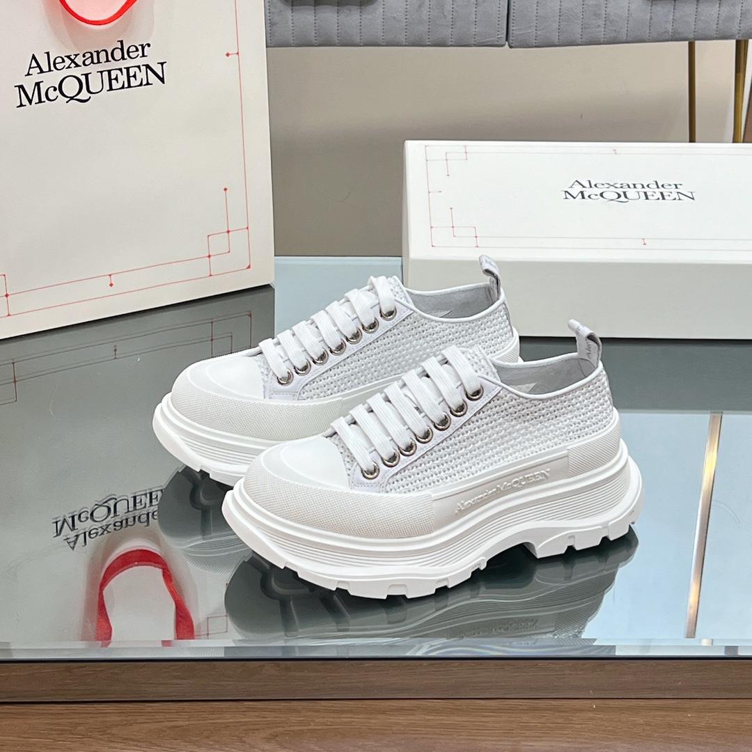 Alexander Mqueen Tread Slick Lace-up Shoes - FashionPlug