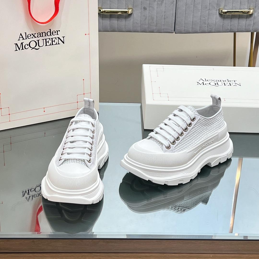 Alexander Mqueen Tread Slick Lace-up Shoes - FashionPlug