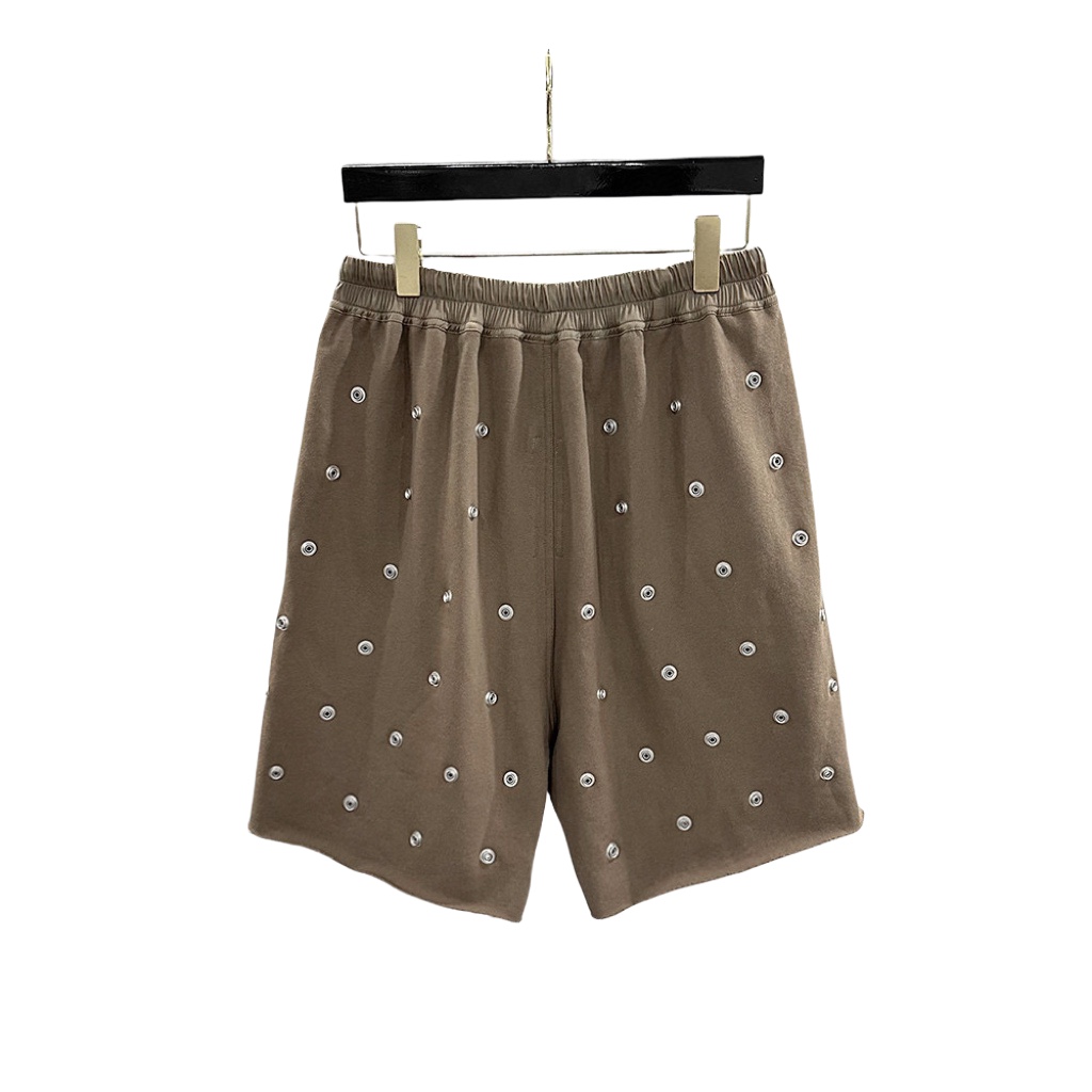 Rick Owens DRKSHDW Embellished Cotton Shorts - FashionPlug