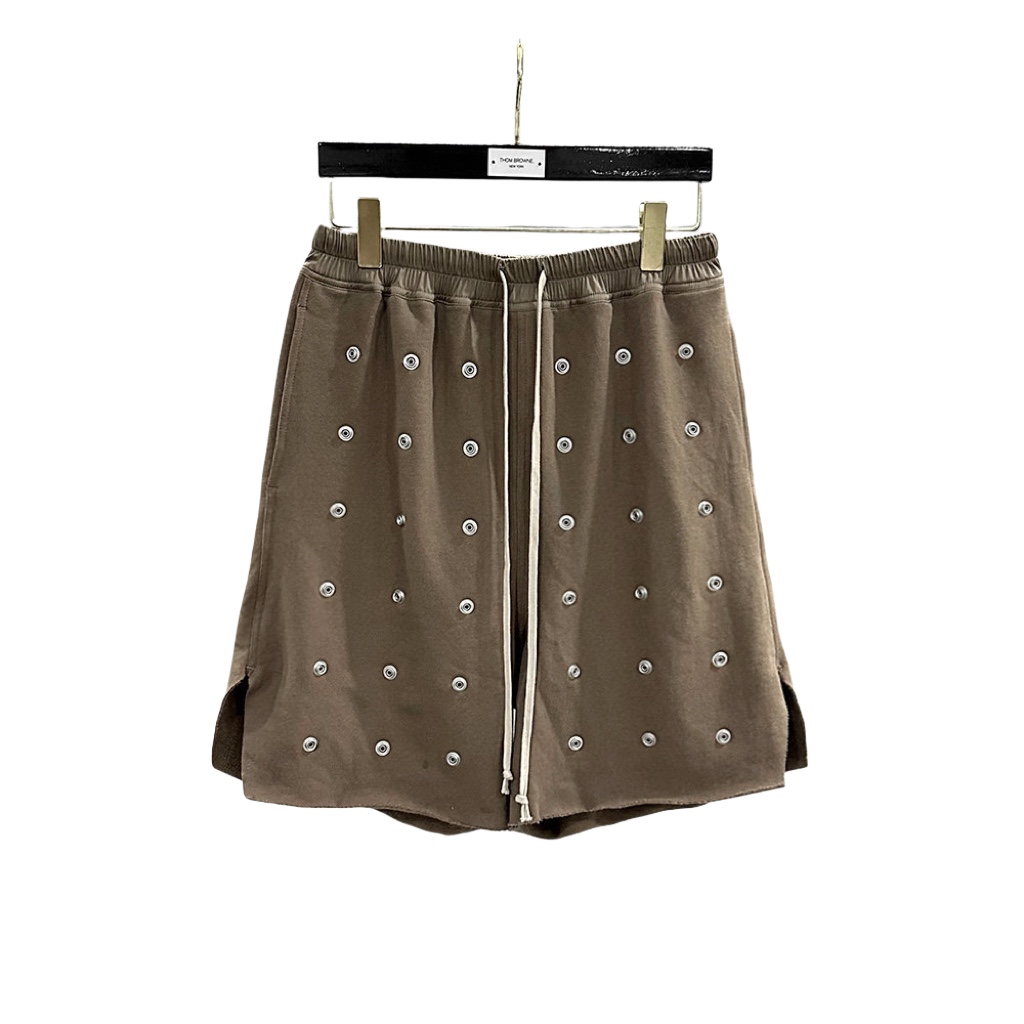 Rick Owens DRKSHDW Embellished Cotton Shorts - FashionPlug