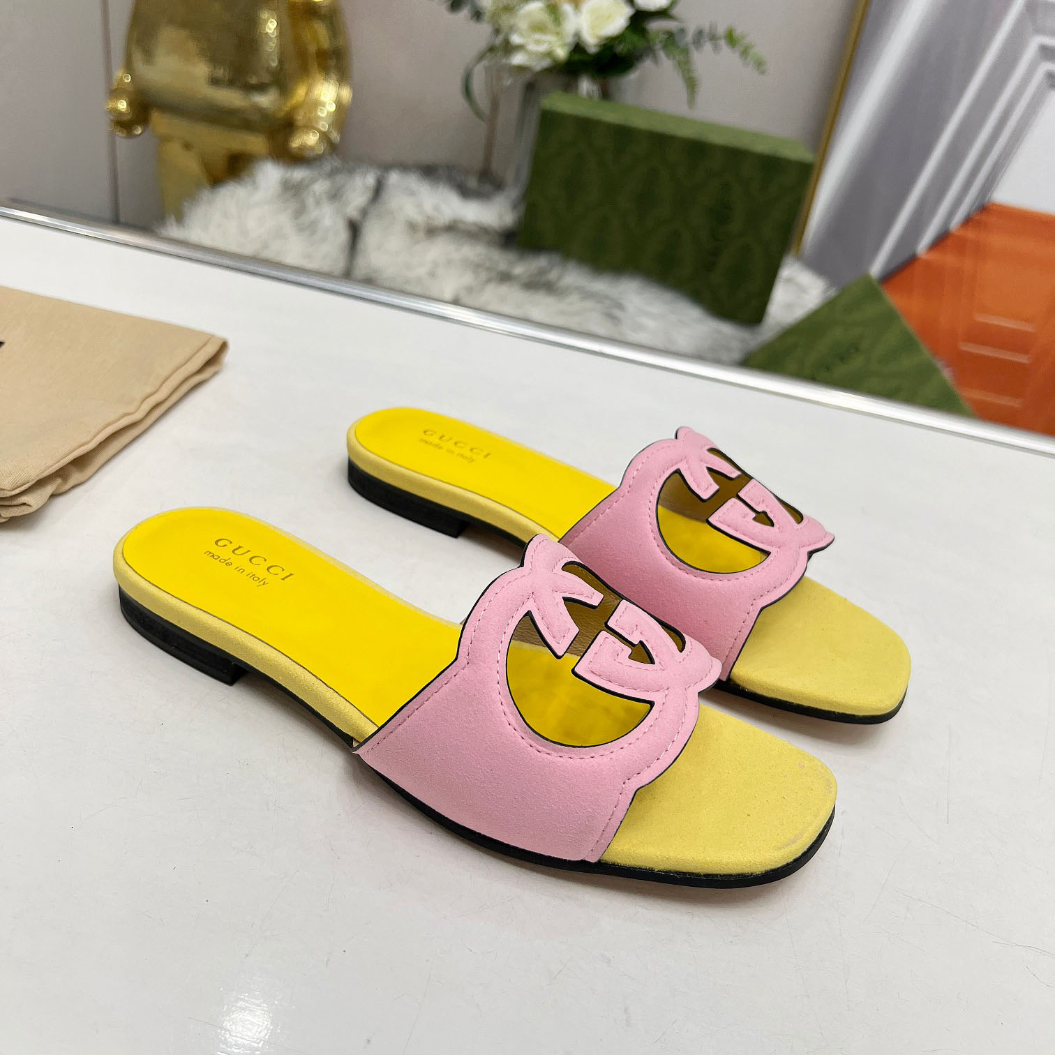 Gucci Women's Interlocking G Cut-out Sandal - FashionPlug