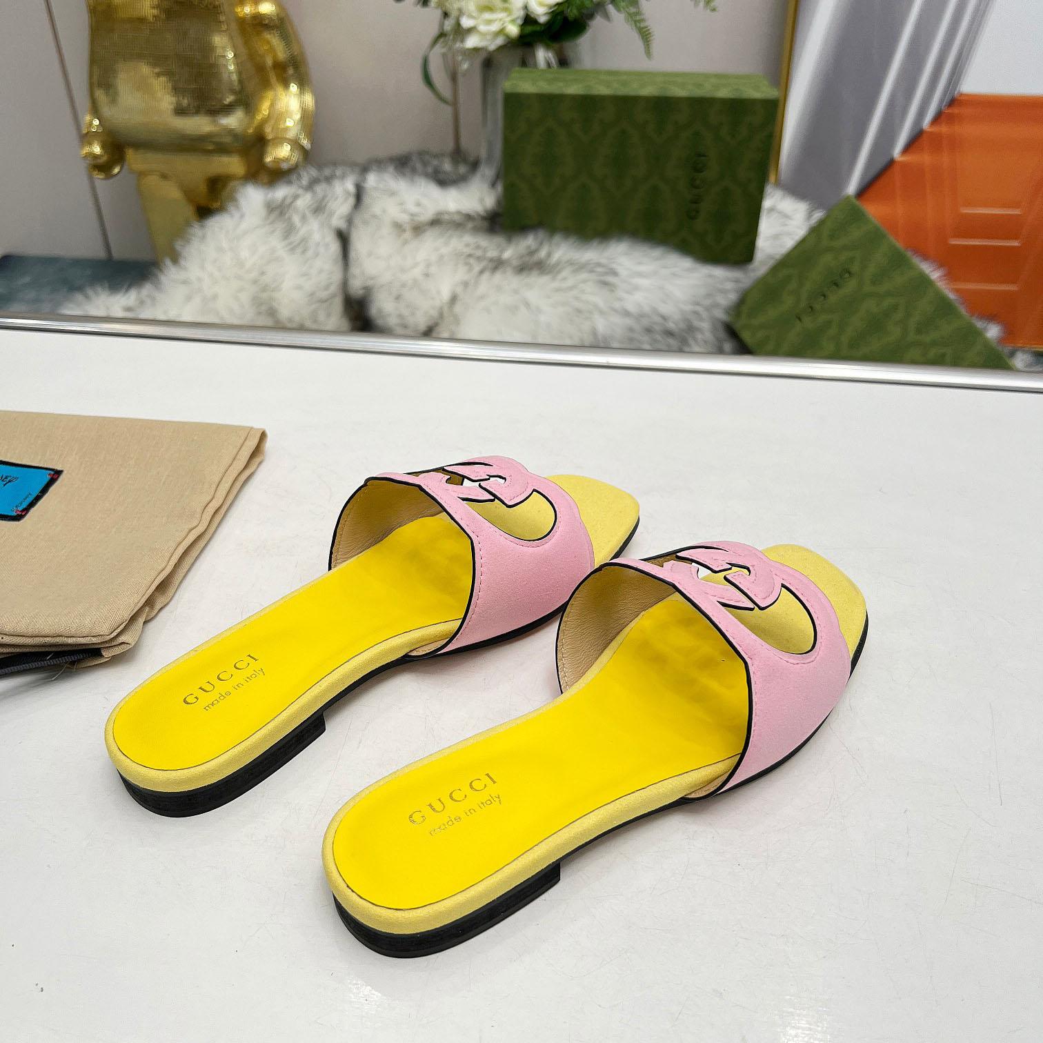 Gucci Women's Interlocking G Cut-out Sandal - FashionPlug
