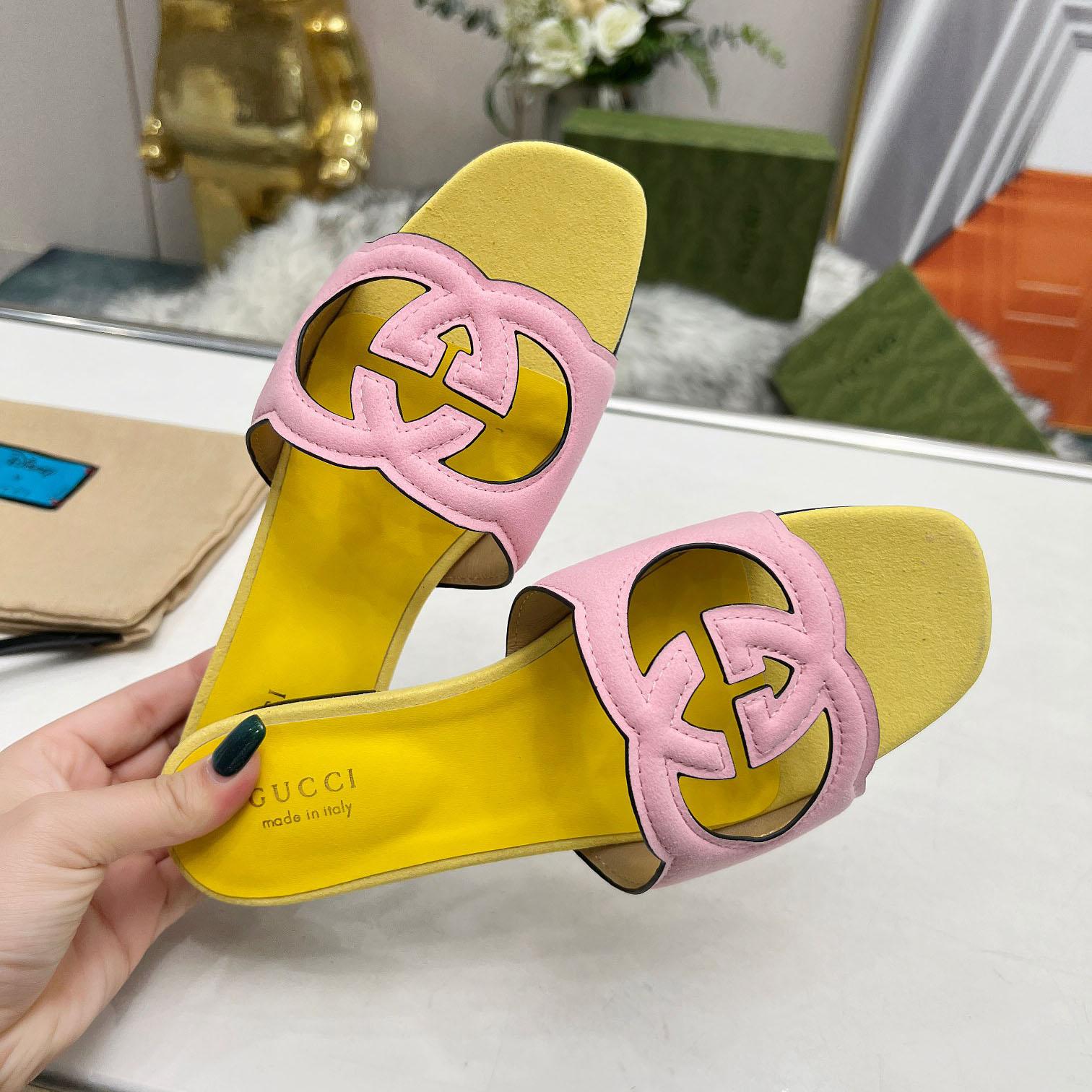 Gucci Women's Interlocking G Cut-out Sandal - FashionPlug
