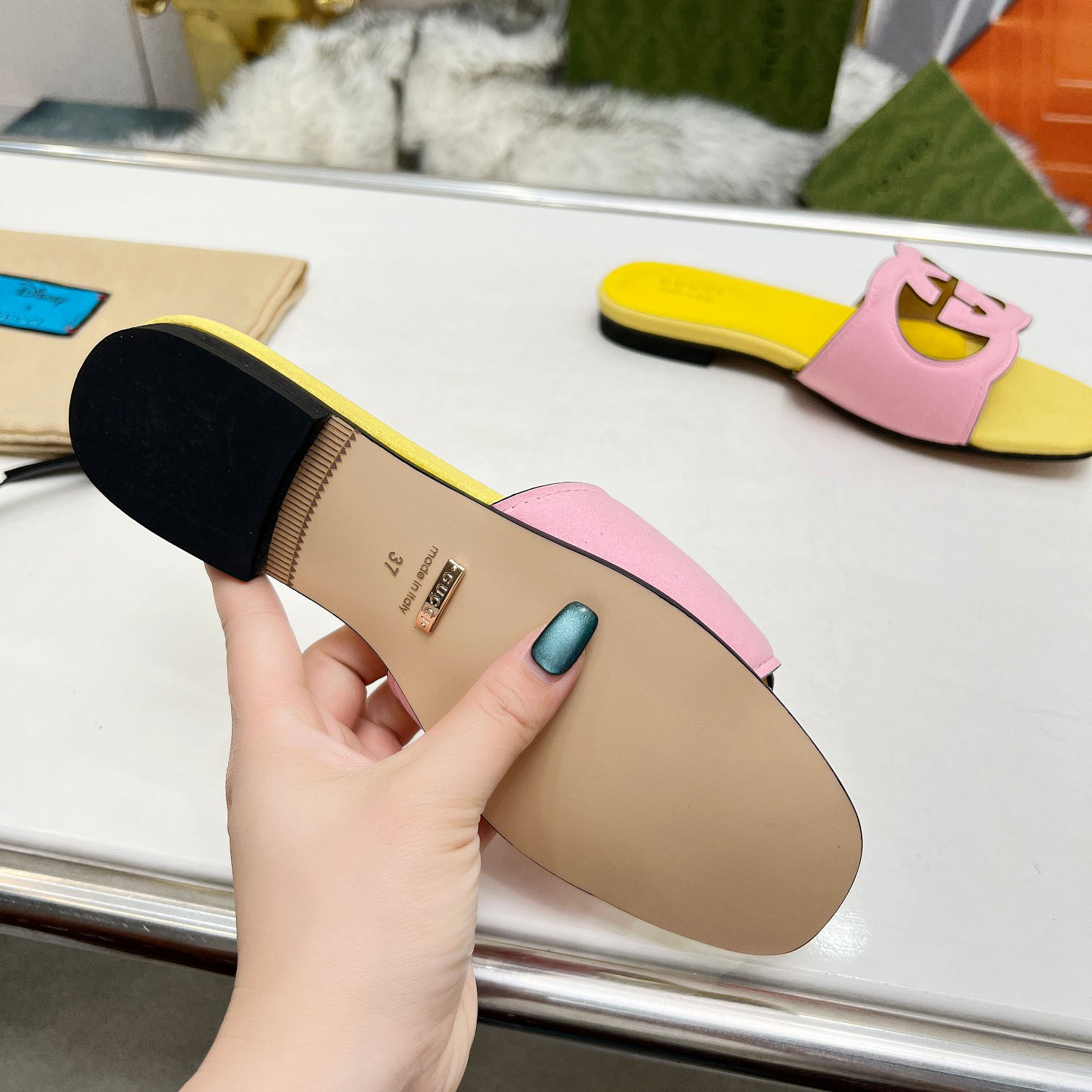 Gucci Women's Interlocking G Cut-out Sandal - FashionPlug