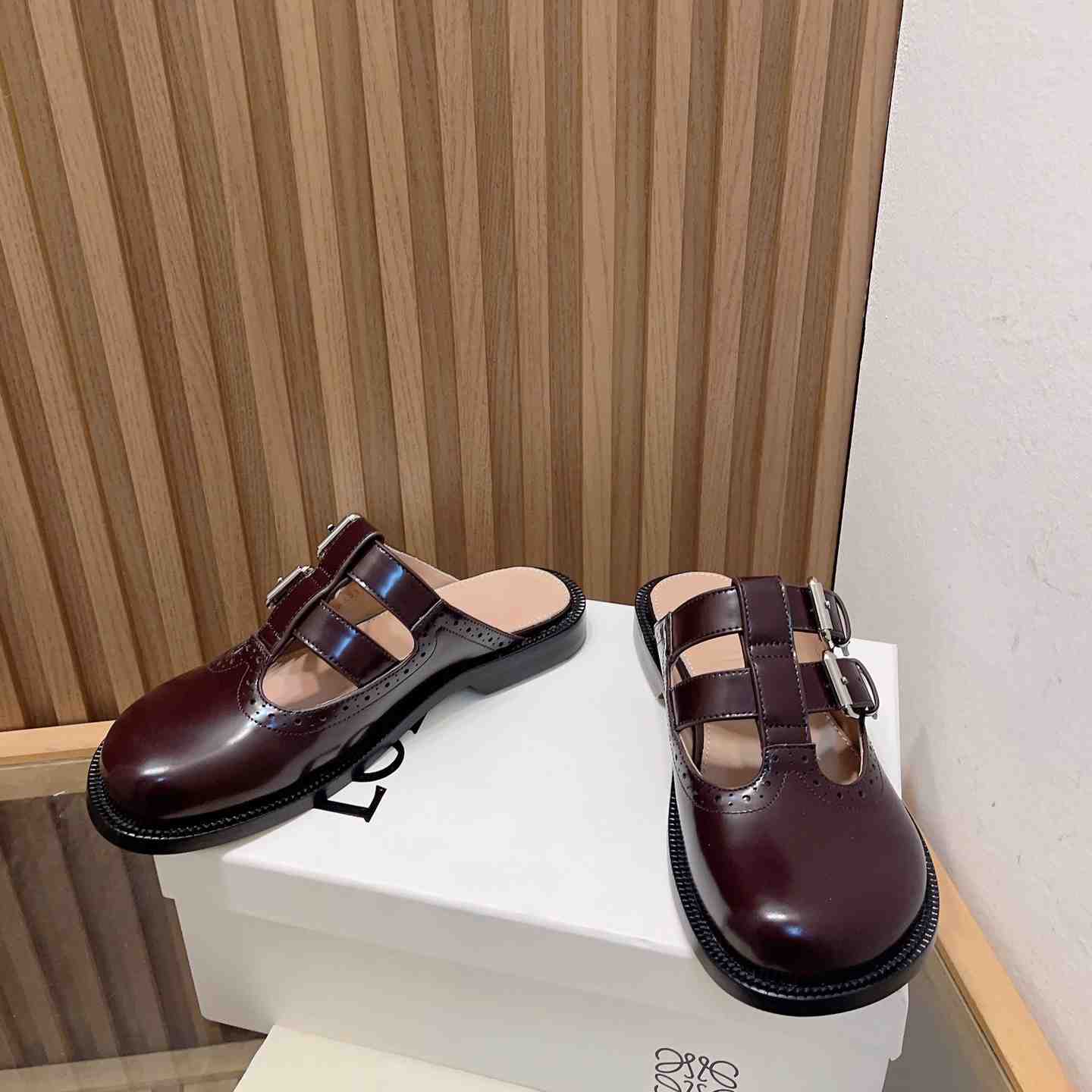 Loewe Campo Mary Jane Mule In Calfskin - FashionPlug