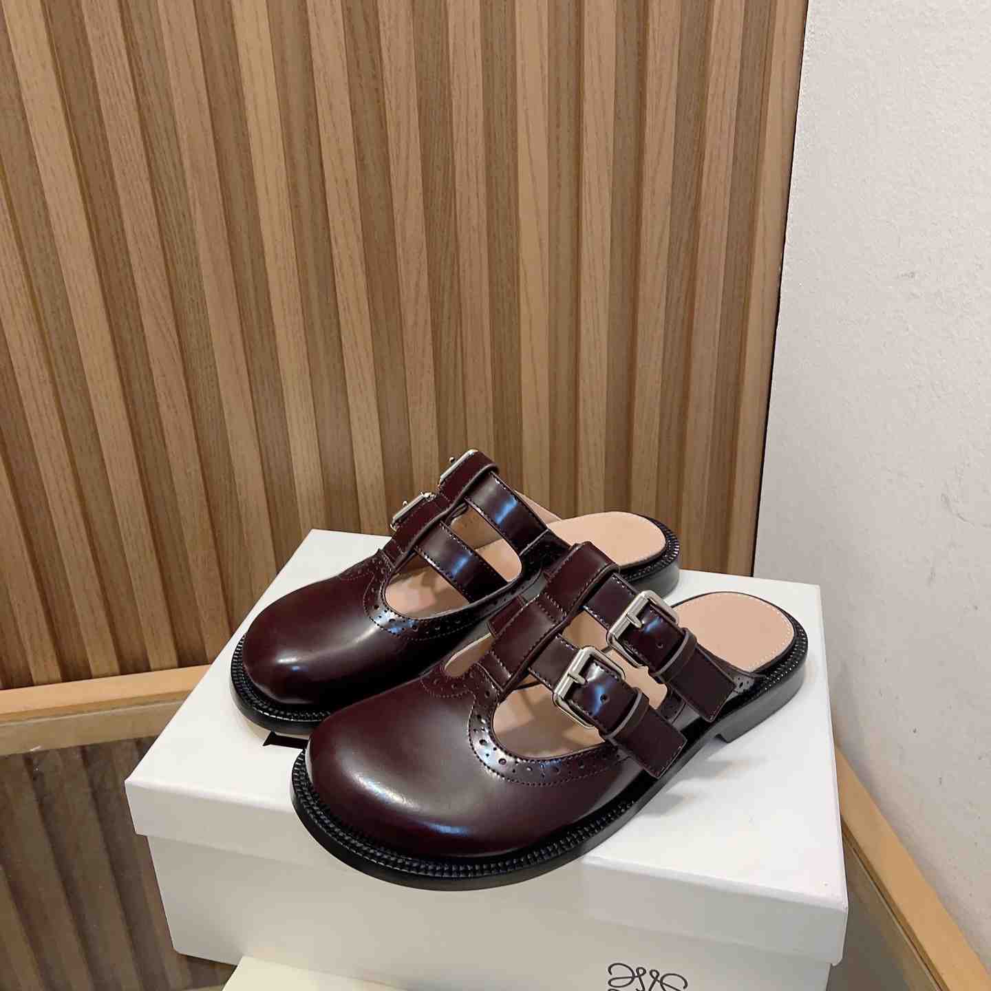Loewe Campo Mary Jane Mule In Calfskin - FashionPlug