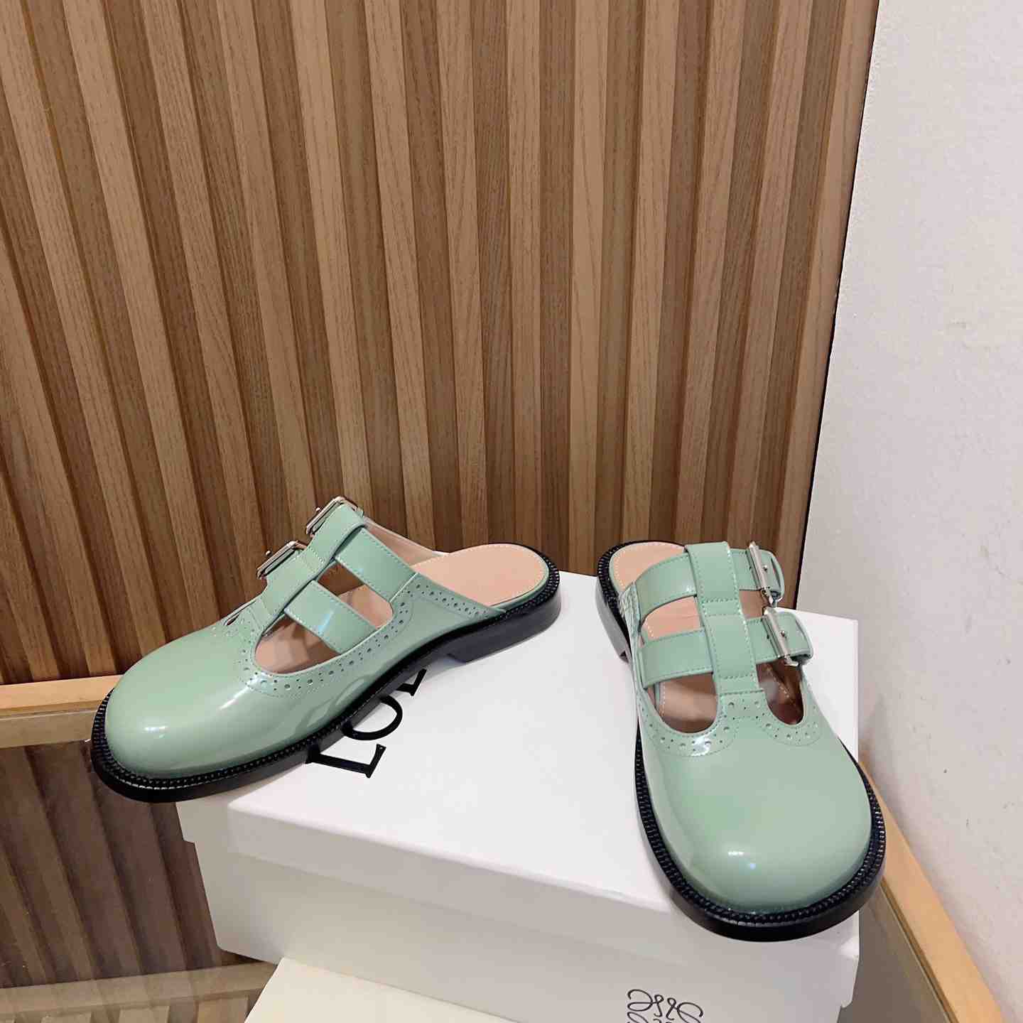 Loewe Campo Mary Jane Mule In Calfskin - FashionPlug