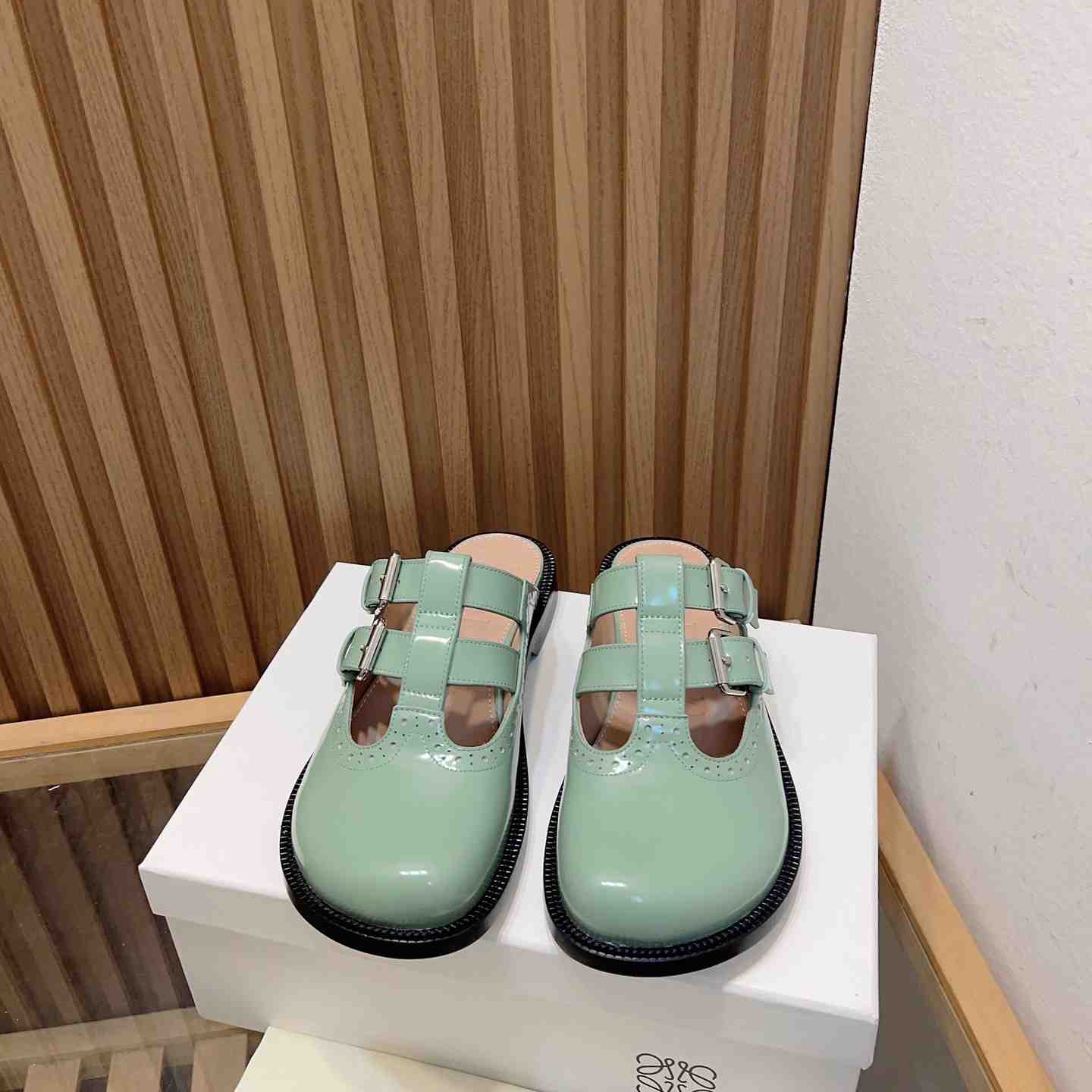 Loewe Campo Mary Jane Mule In Calfskin - FashionPlug