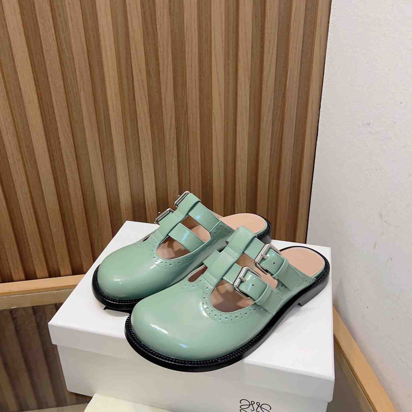 Loewe Campo Mary Jane Mule In Calfskin - FashionPlug