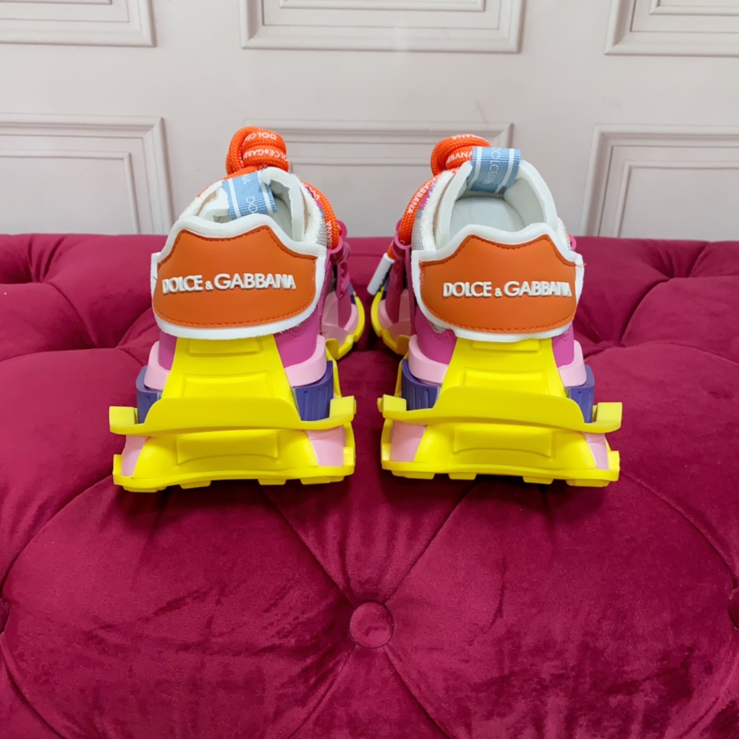 Dolce & Gabbana Chunky Sole Colour-block Sneakers - FashionPlug