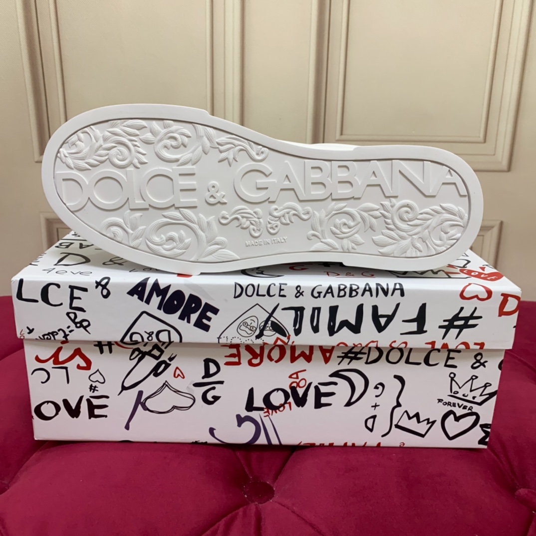 Dolce & Gabbana Calfskin Portofino sneakers   - FashionPlug