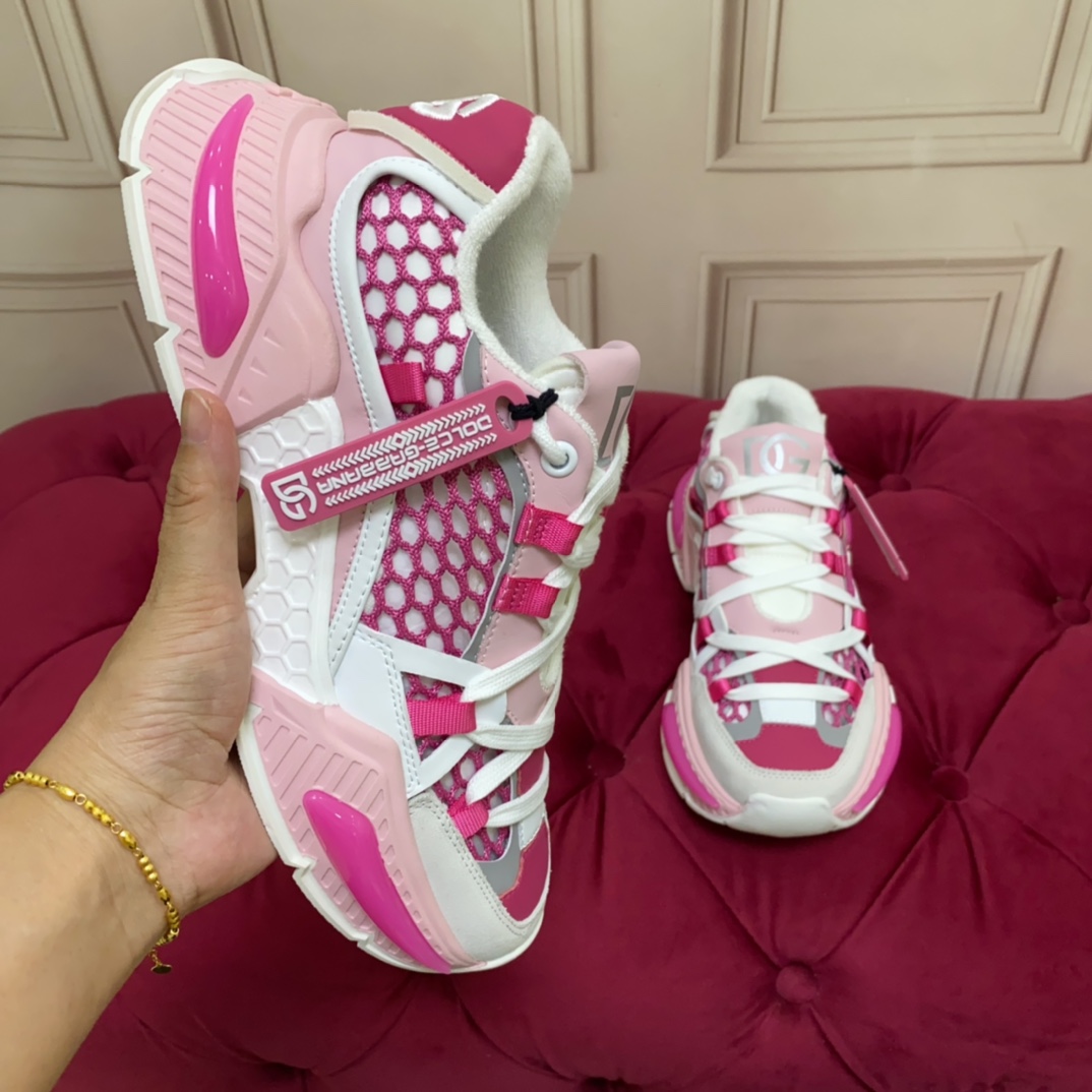 Dolce & Gabbana Mixed-material Airmaster Sneakers - FashionPlug