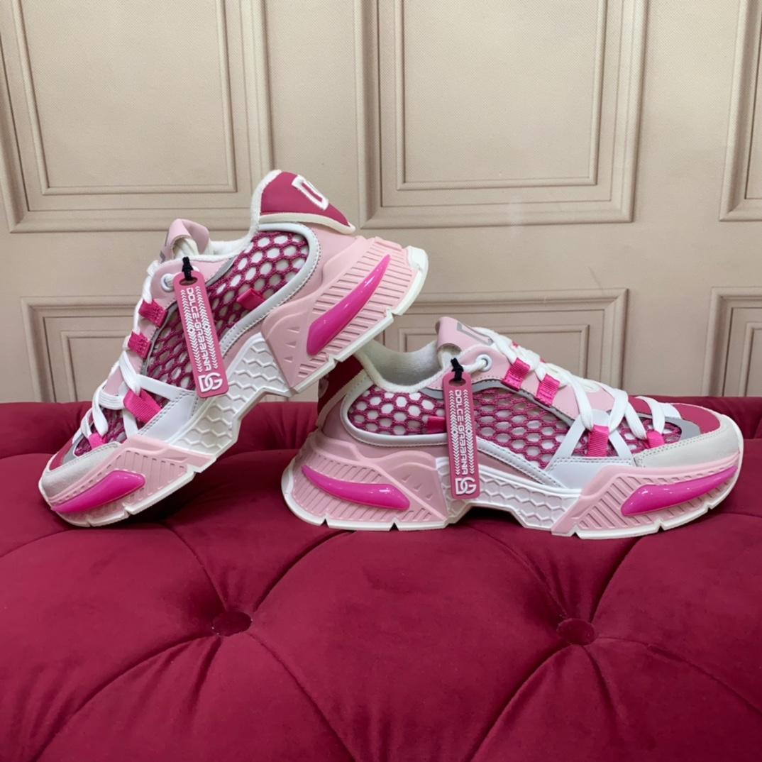 Dolce & Gabbana Mixed-material Airmaster Sneakers - FashionPlug