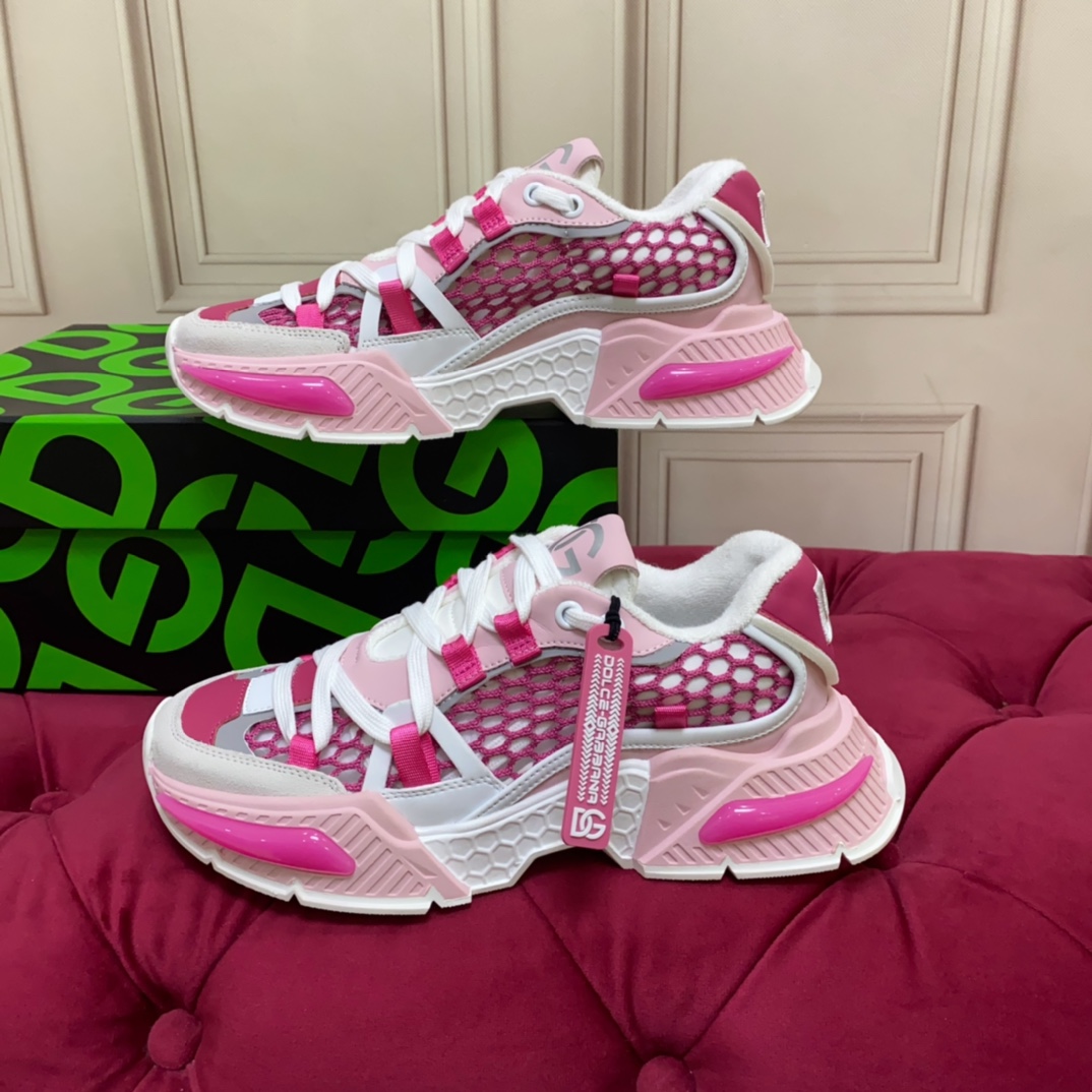 Dolce & Gabbana Mixed-material Airmaster Sneakers - FashionPlug