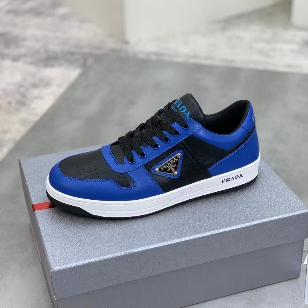 Prada Downtown Leather Sneakers - FashionPlug