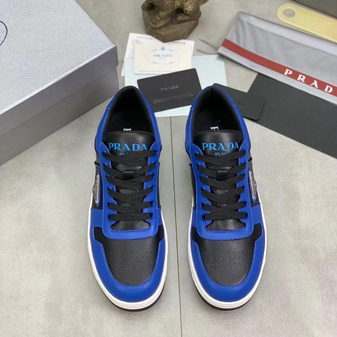 Prada Downtown Leather Sneakers - FashionPlug