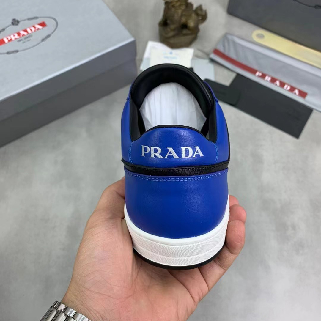 Prada Downtown Leather Sneakers - FashionPlug