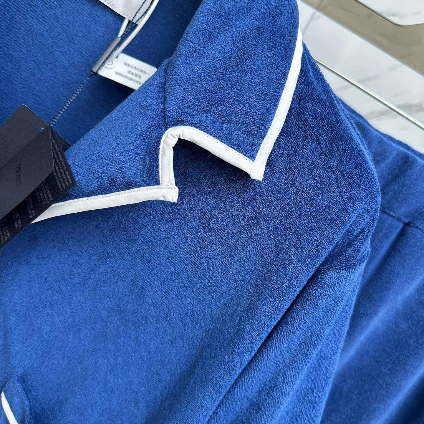 Prada Cotton Bowling Shirt & Shorts - FashionPlug
