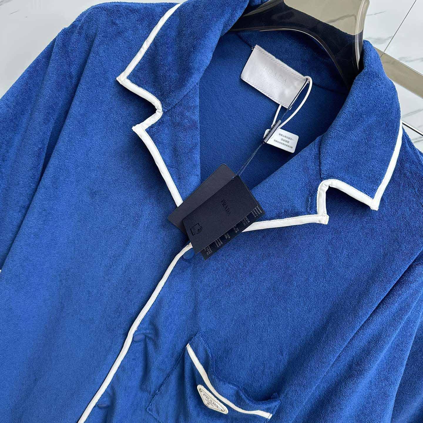Prada Cotton Bowling Shirt & Shorts - FashionPlug