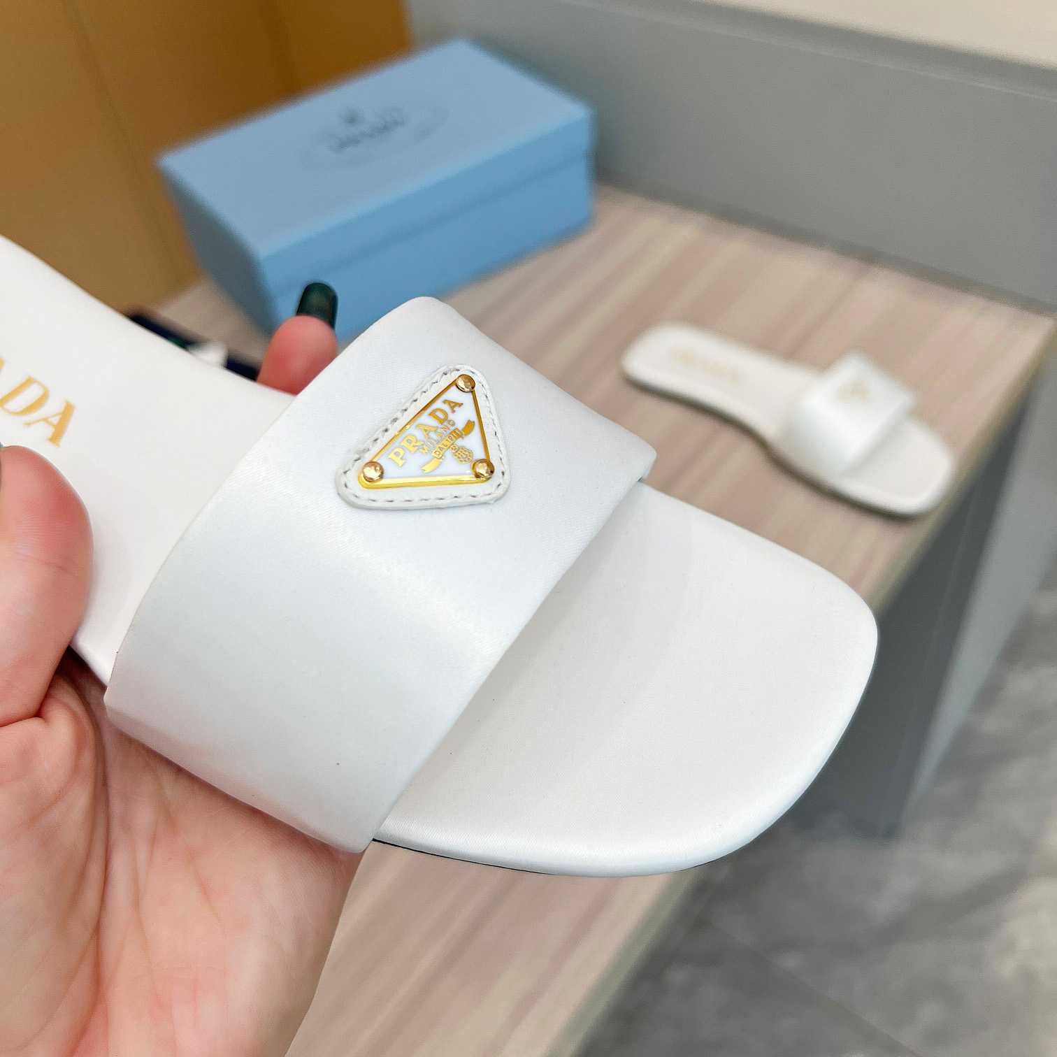 Prada Leather Slides - FashionPlug