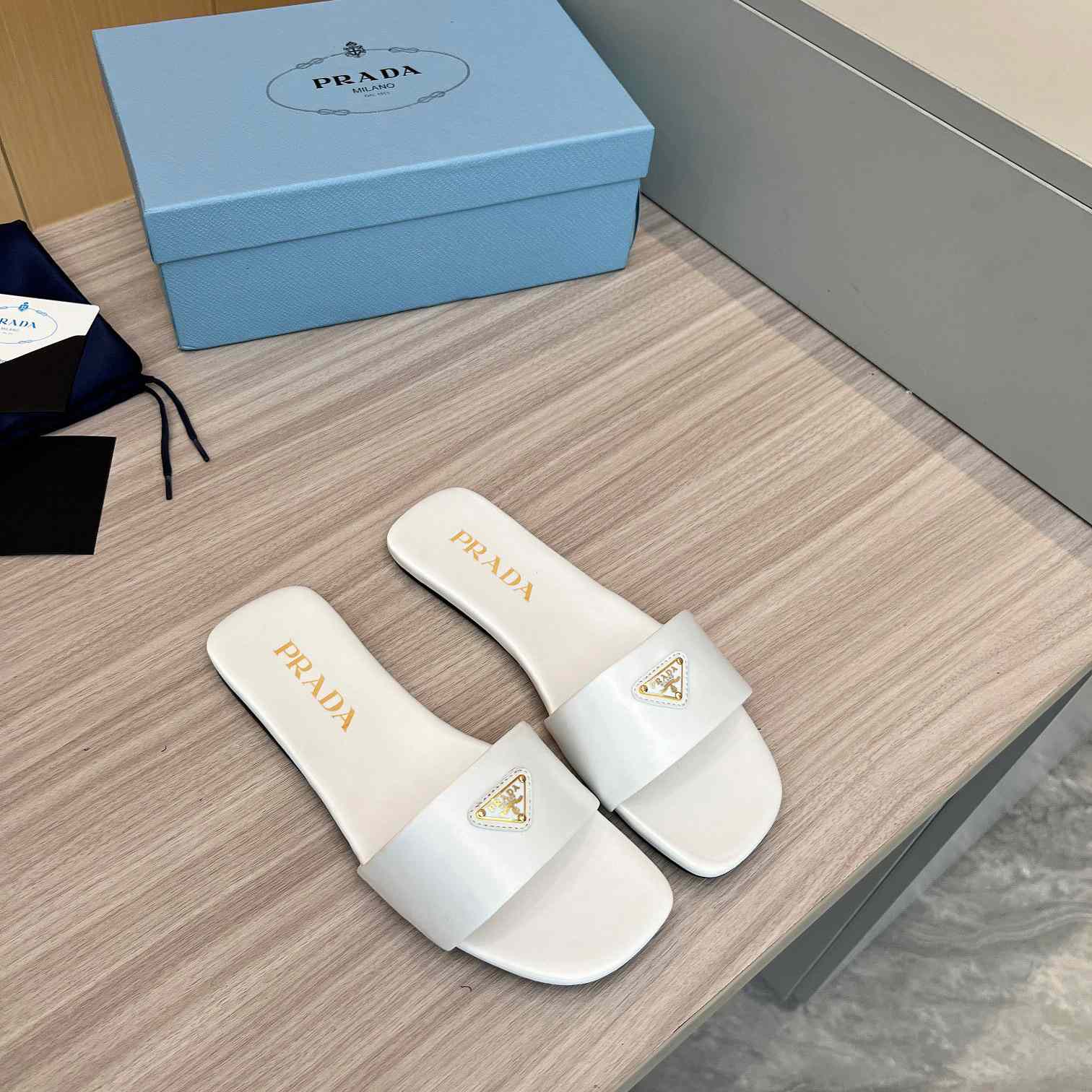 Prada Leather Slides - FashionPlug