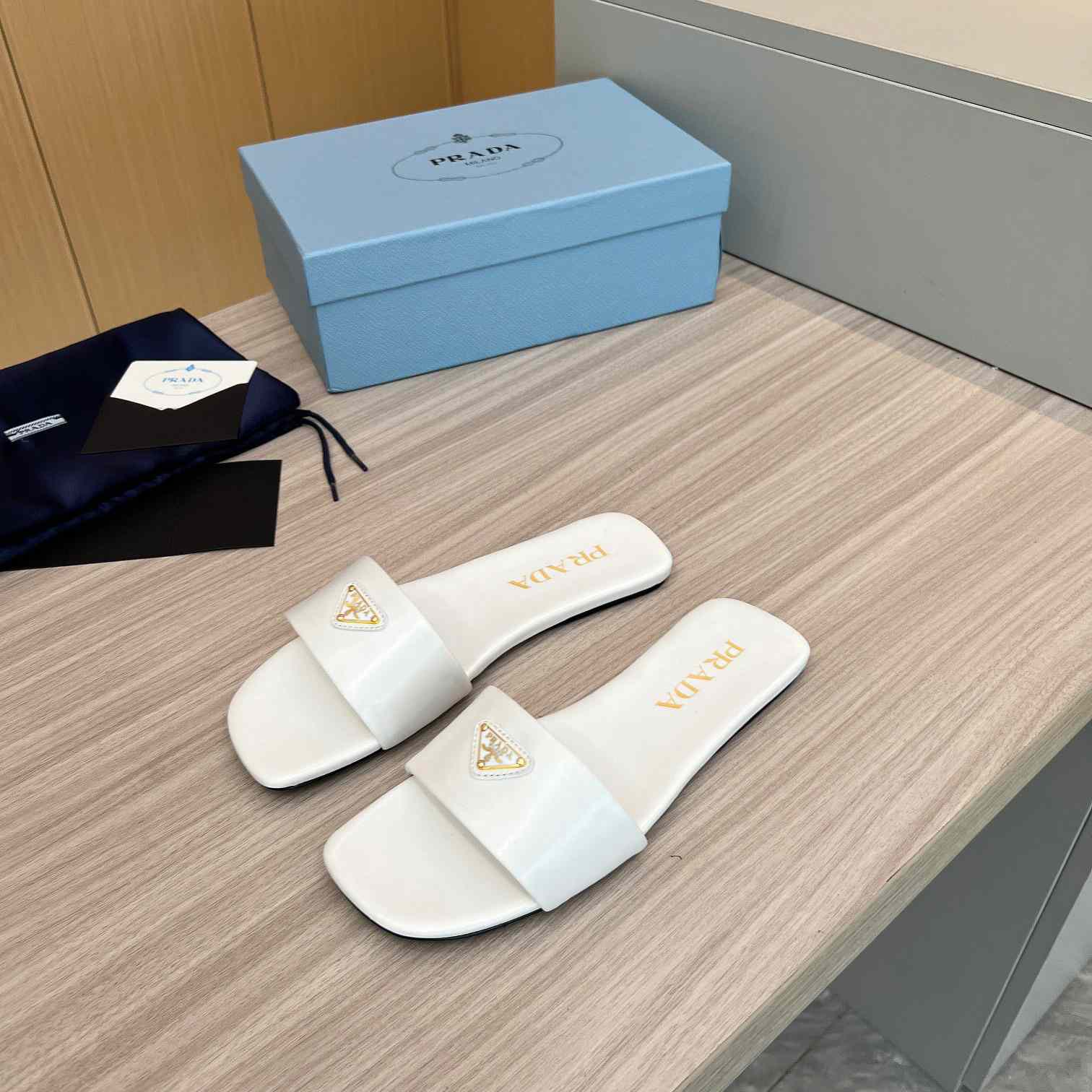 Prada Leather Slides - FashionPlug
