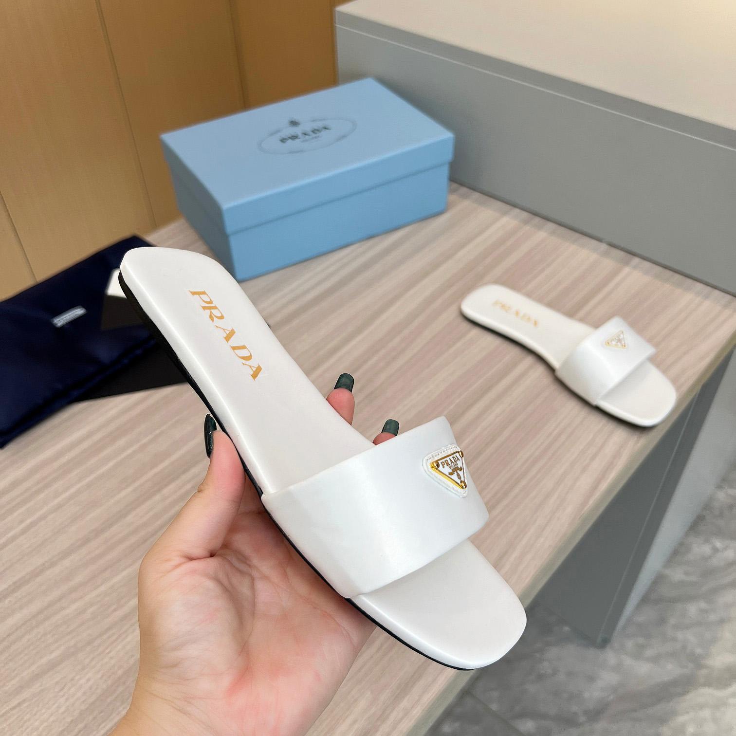 Prada Leather Slides - FashionPlug