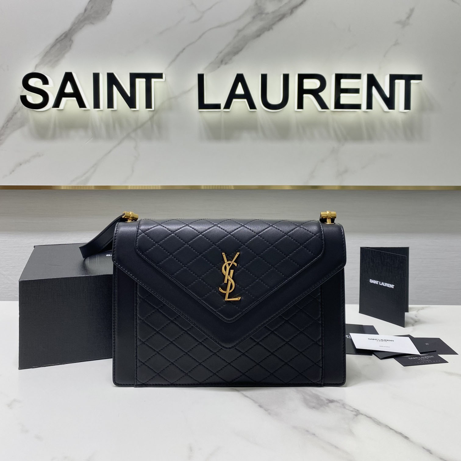 Saint Laurent Leather Crossbody Bag  ( 26x18x5cm) - FashionPlug