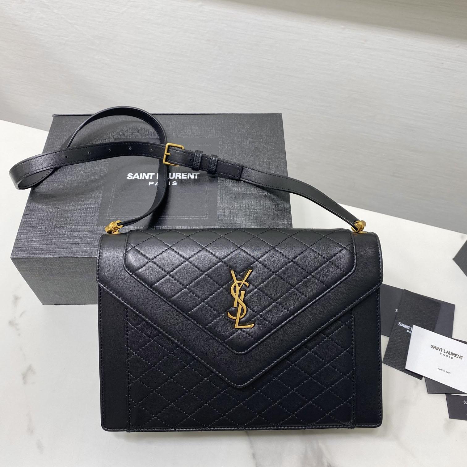 Saint Laurent Leather Crossbody Bag  ( 26x18x5cm) - FashionPlug