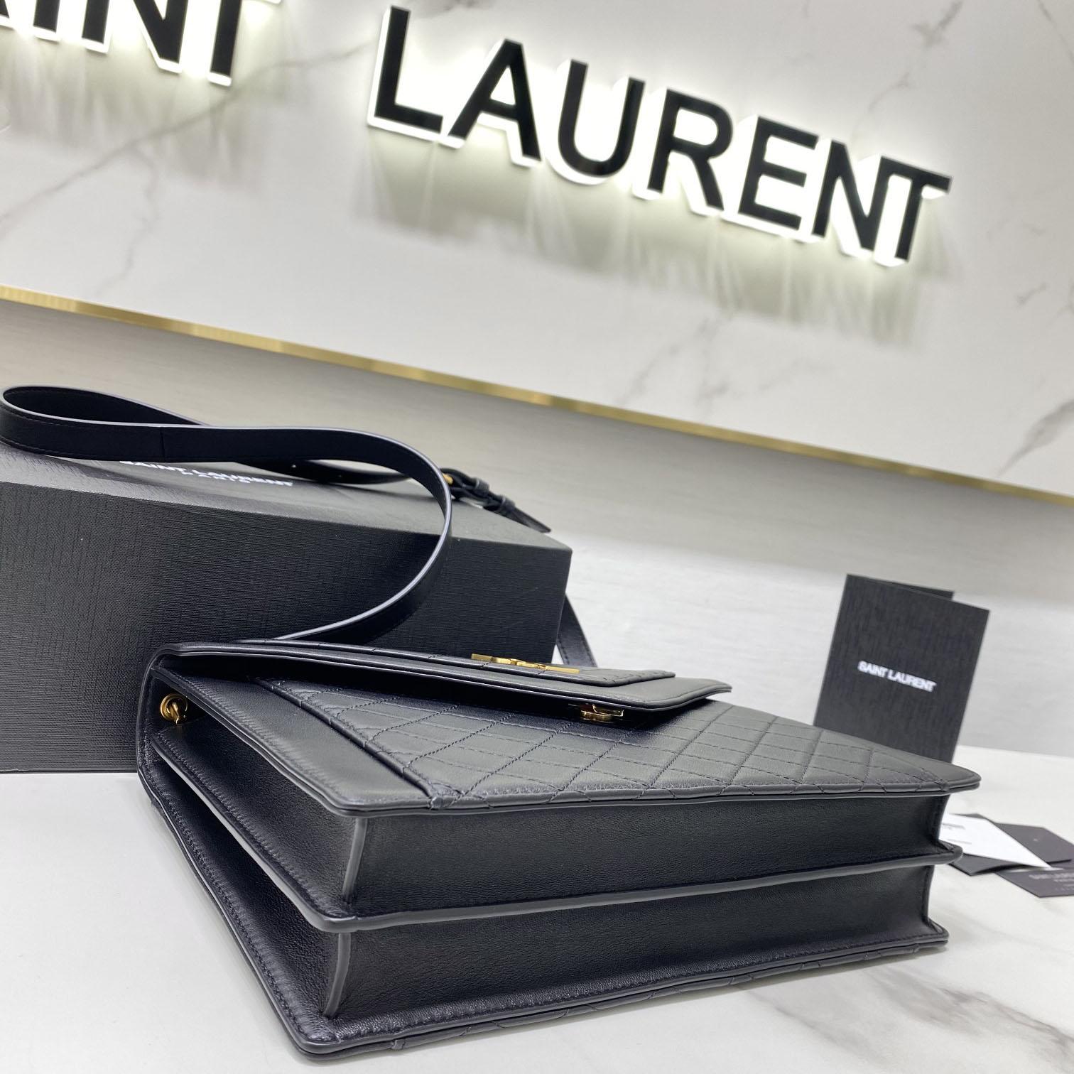 Saint Laurent Leather Crossbody Bag  ( 26x18x5cm) - FashionPlug