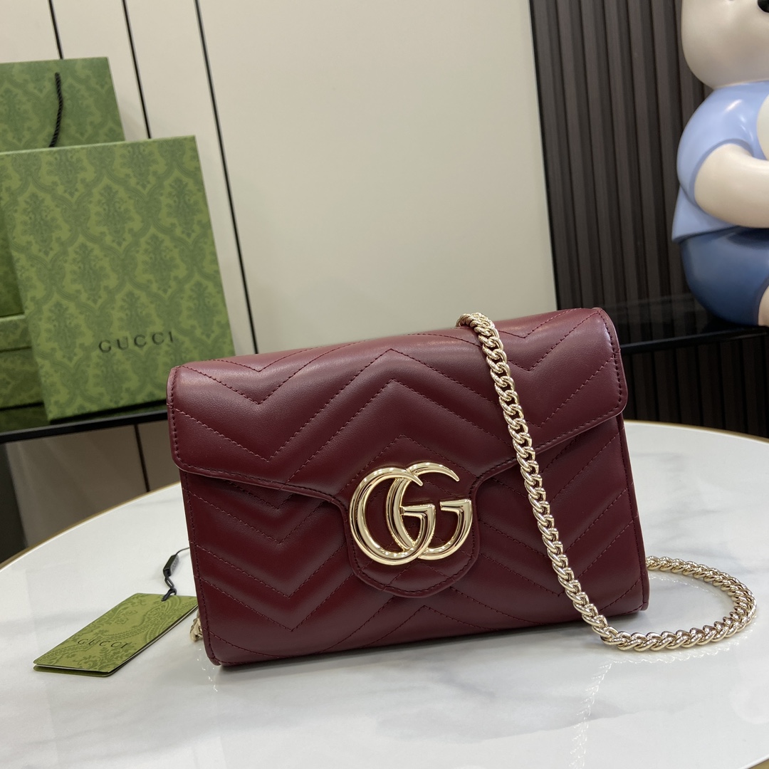 Gucci GG Marmont Super Mini Bag(20-13-6cm)   - FashionPlug
