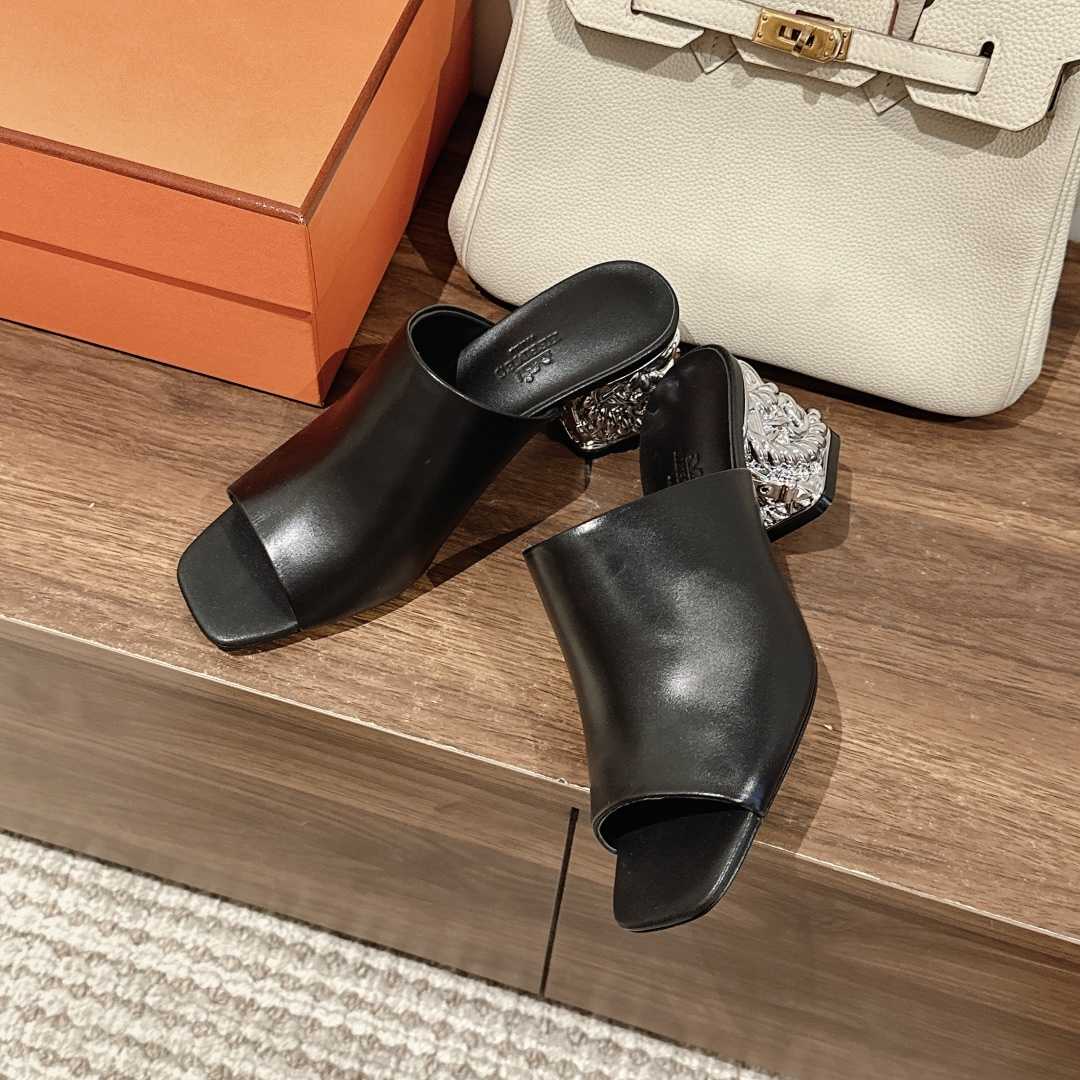 Hermes Glossy 60 Sandal - FashionPlug