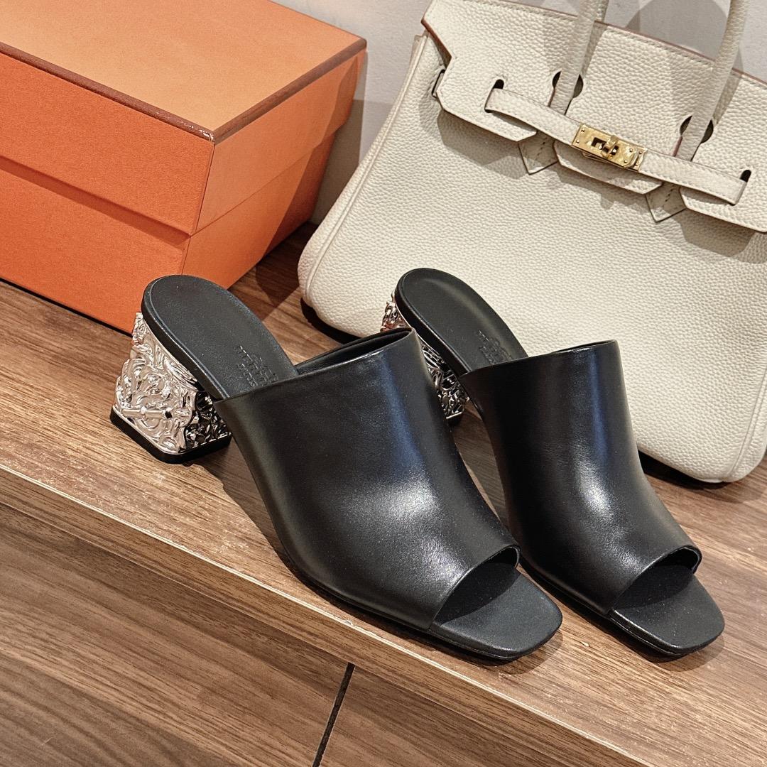 Hermes Glossy 60 Sandal - FashionPlug