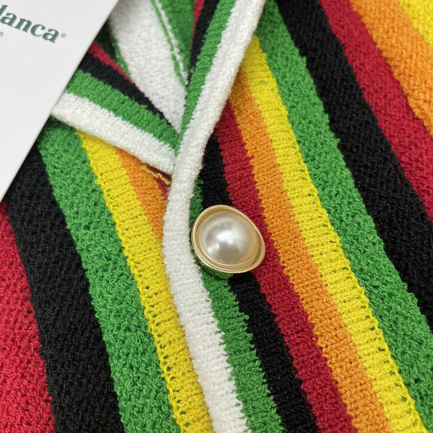 Casablanca Striped Towelling Shirt     D0041 - FashionPlug