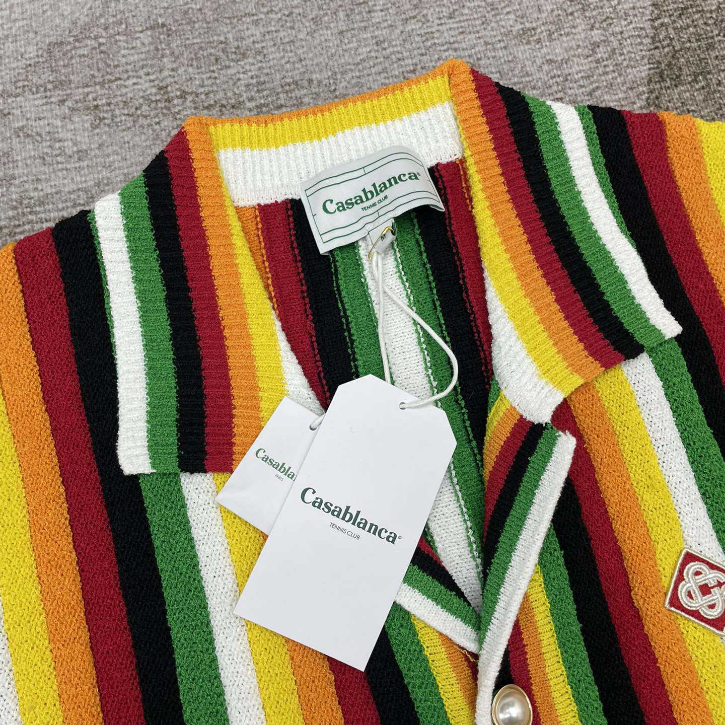 Casablanca Striped Towelling Shirt     D0041 - FashionPlug